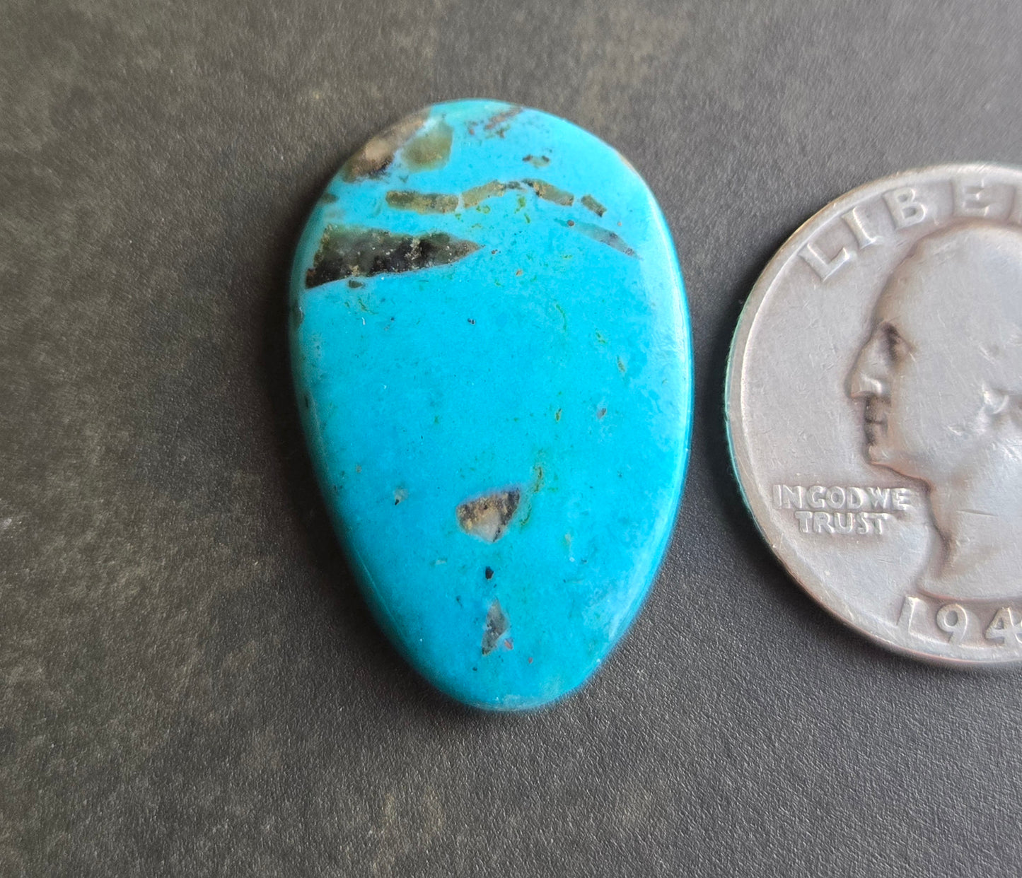 Smokey Kingman Turquoise Cabochon