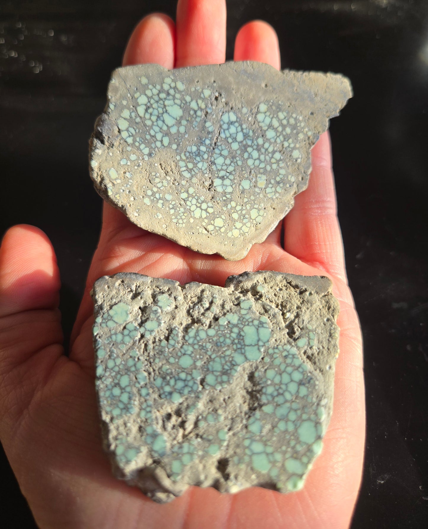Desert Bloom Variscite/Turquoise slabs for cabbing - Nevada Variscite - 106 grams