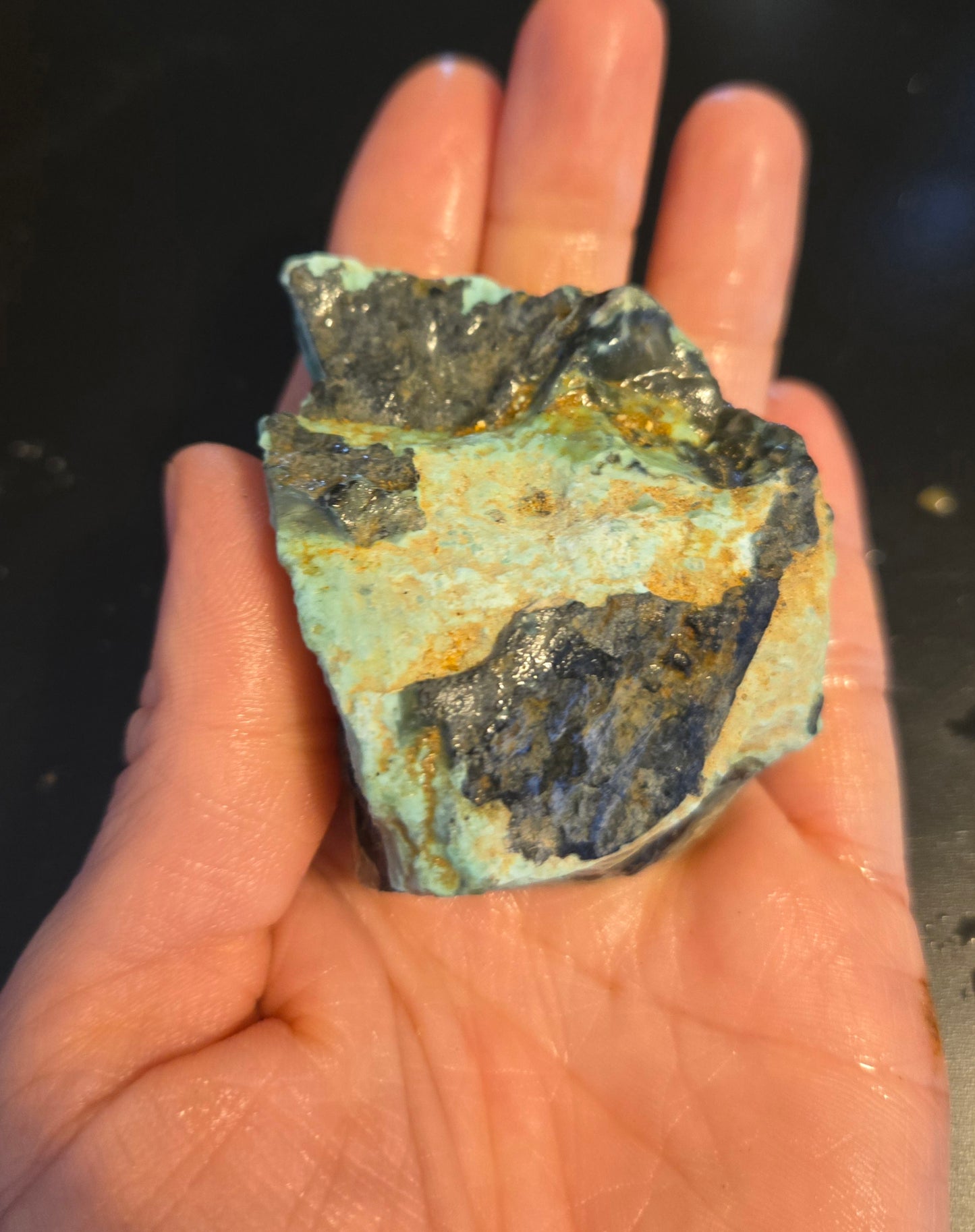 Mystic Sage Turquoise/Variscite- rough for cabbing - Nevada Turquoise - 224 gram lot