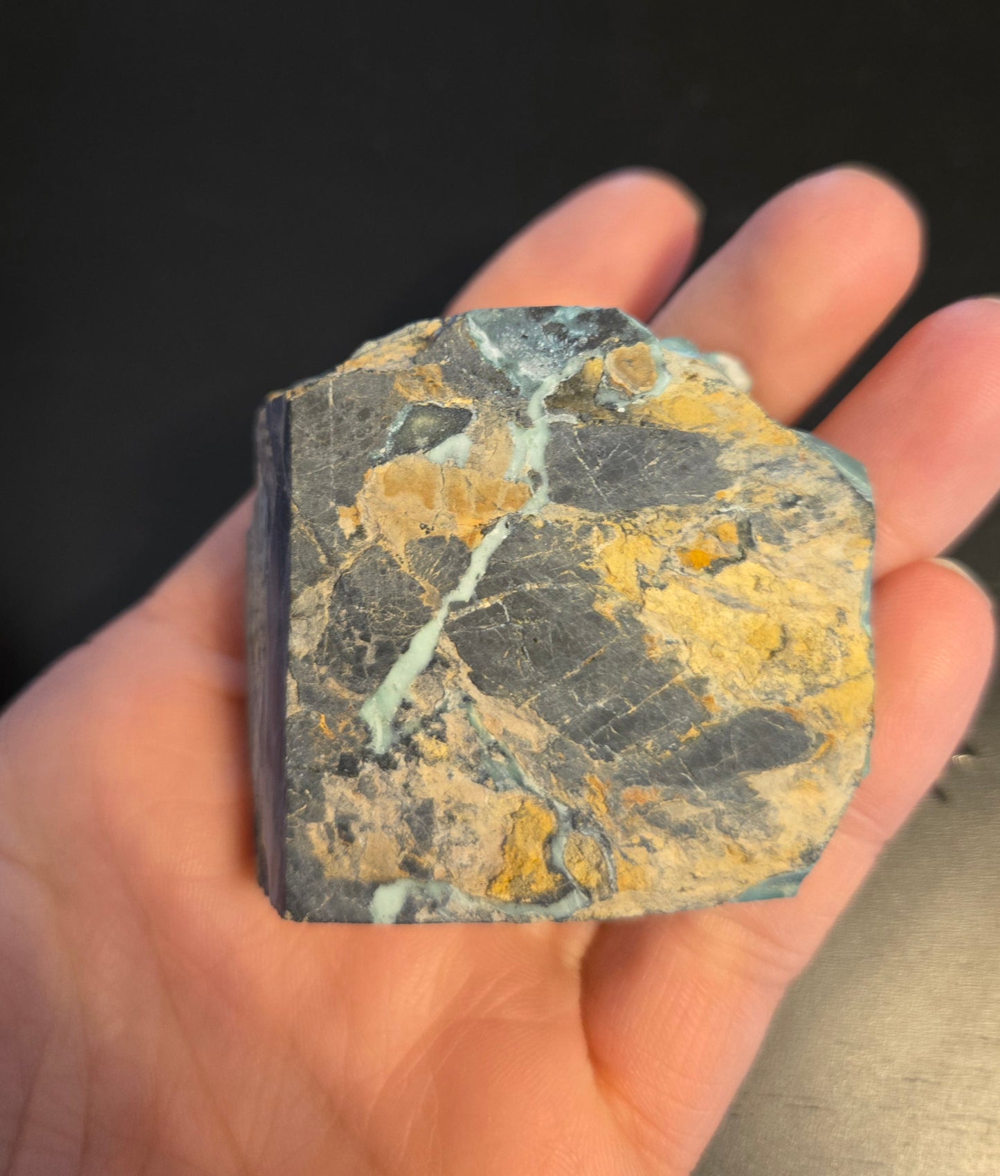 Mystic Sage Turquoise/Variscite- rough for cabbing - Nevada Turquoise - 105 gram lot
