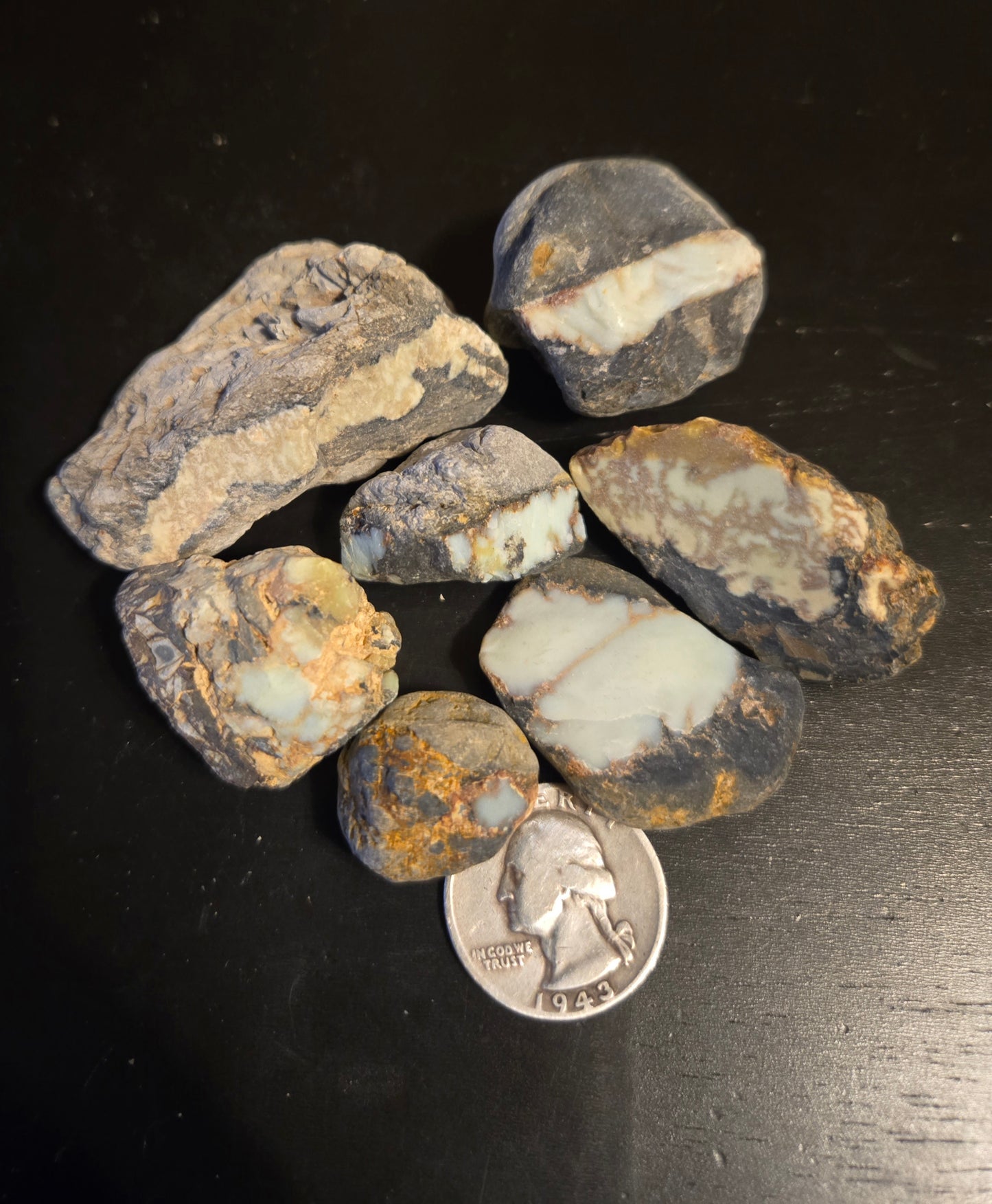 Aloe Variscite rough for cabbing - 112 grams lot 4