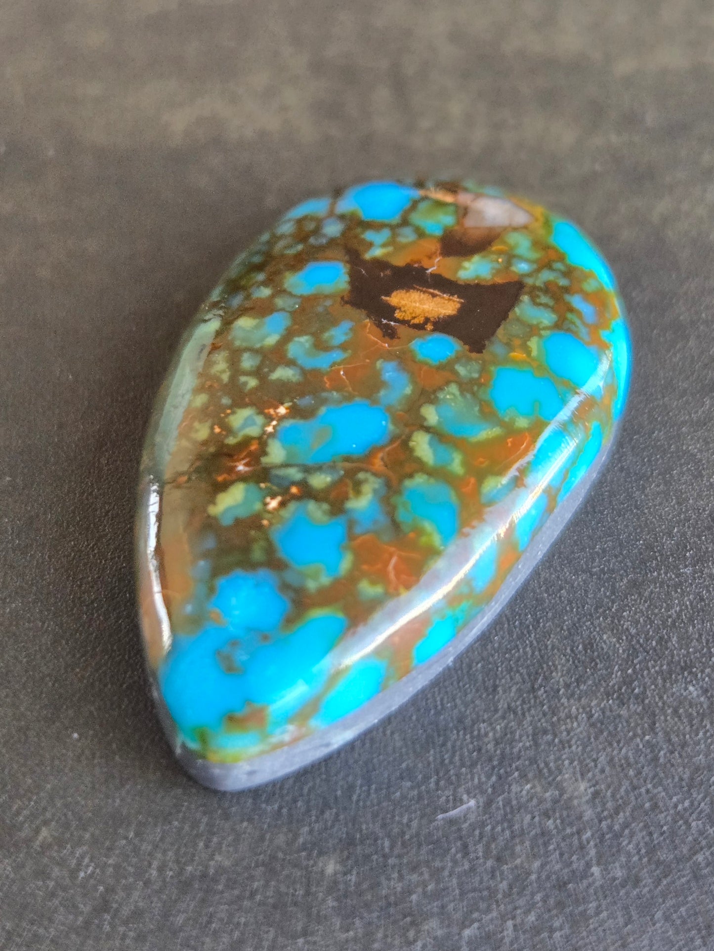 AAA Polychrome Kingman Turquoise Cabochon