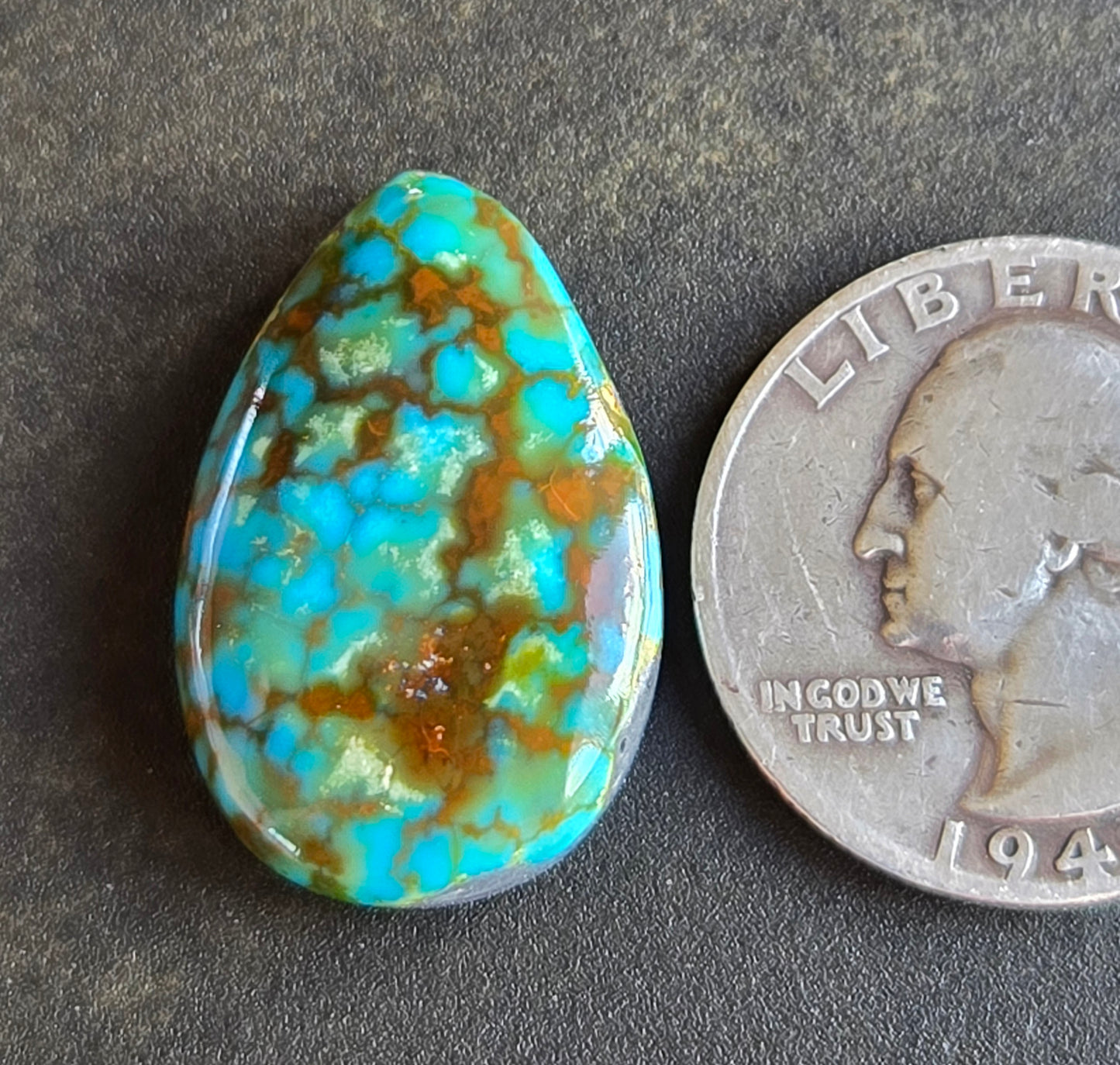 AAA Polychrome Kingman Turquoise Cabochon