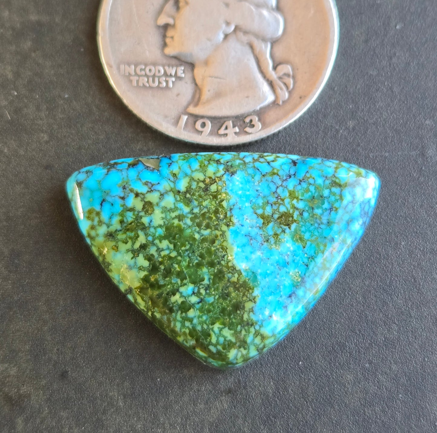 AAA Polychrome Kingman Turquoise Cabochon