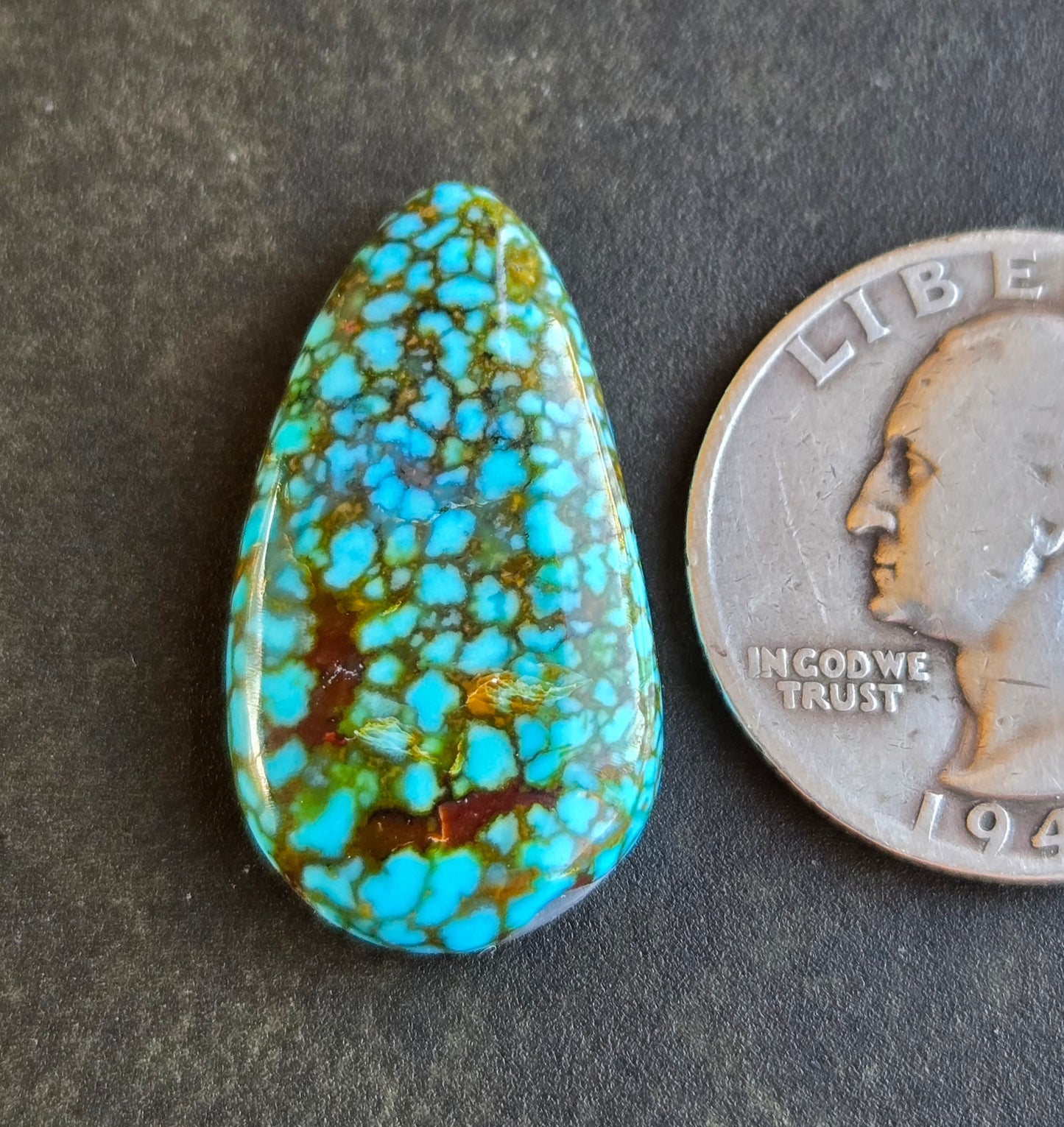 AAA Polychrome Kingman Turquoise Cabochon