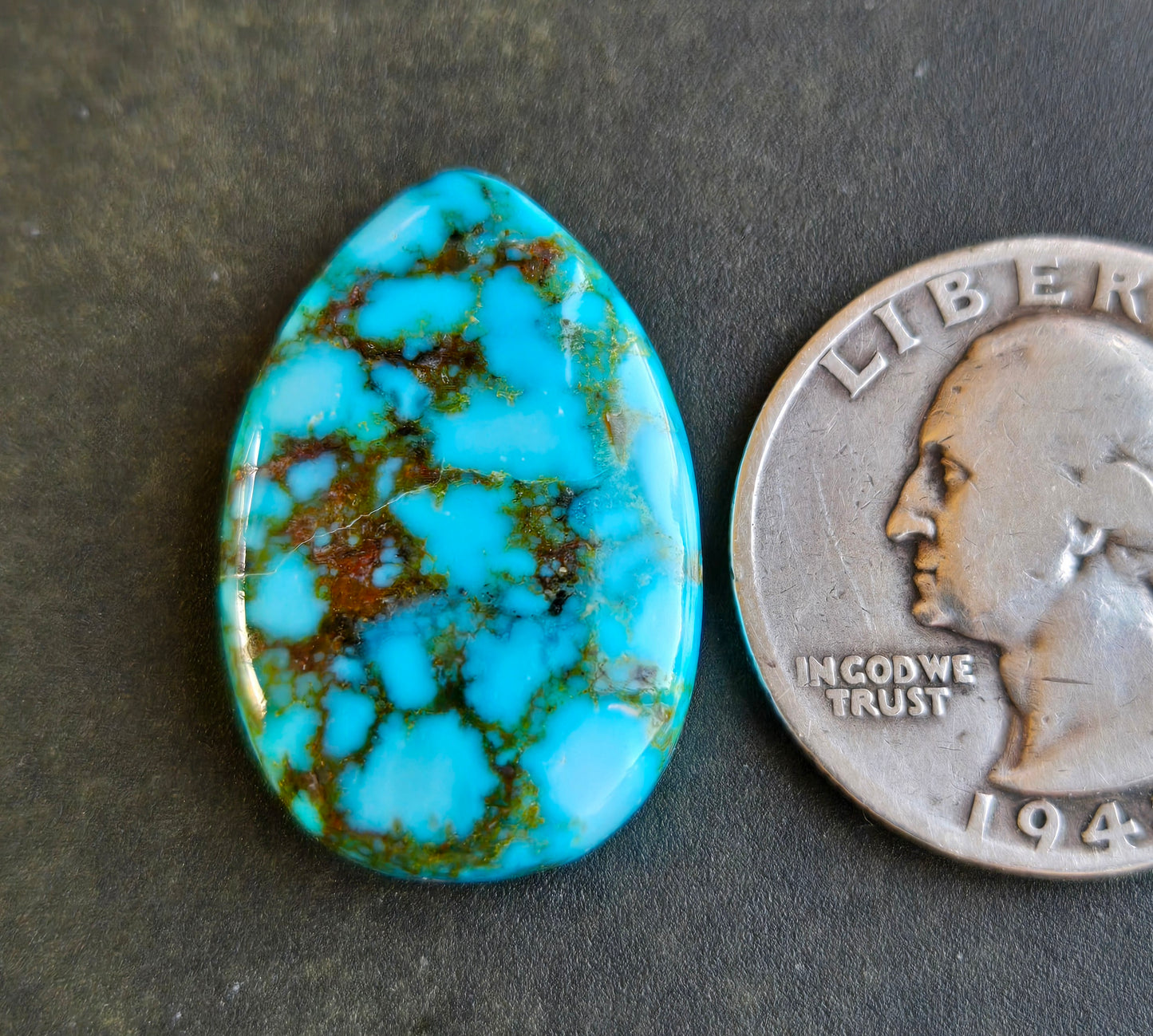 Custom for Jennifer - AAA High Blue Kingman Turquoise Cabochon
