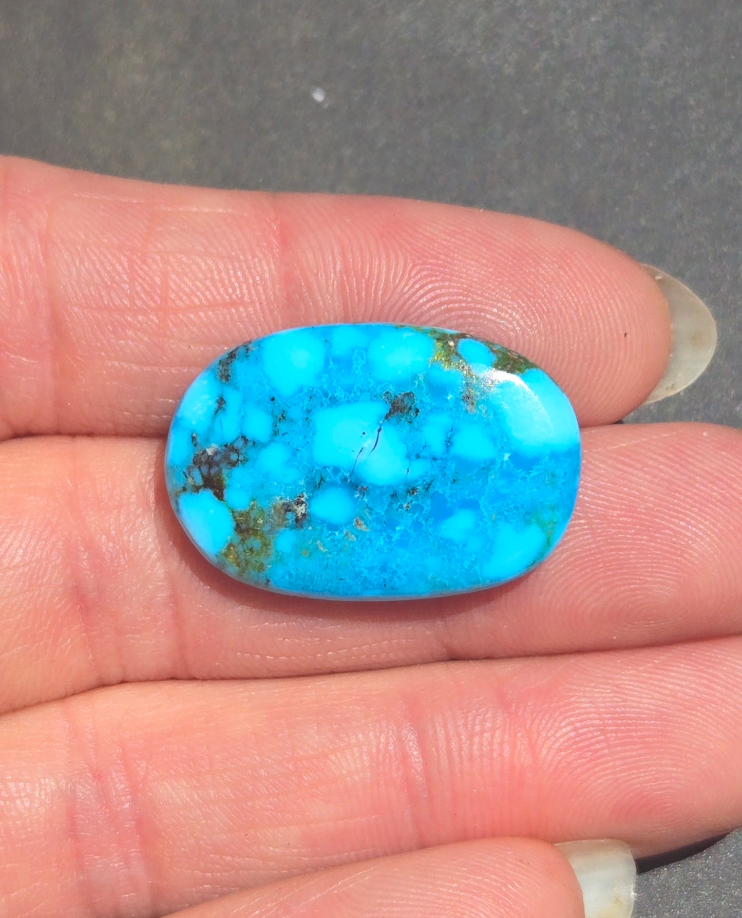 AAA Kingman Hardy Pit Turquoise Cabochon