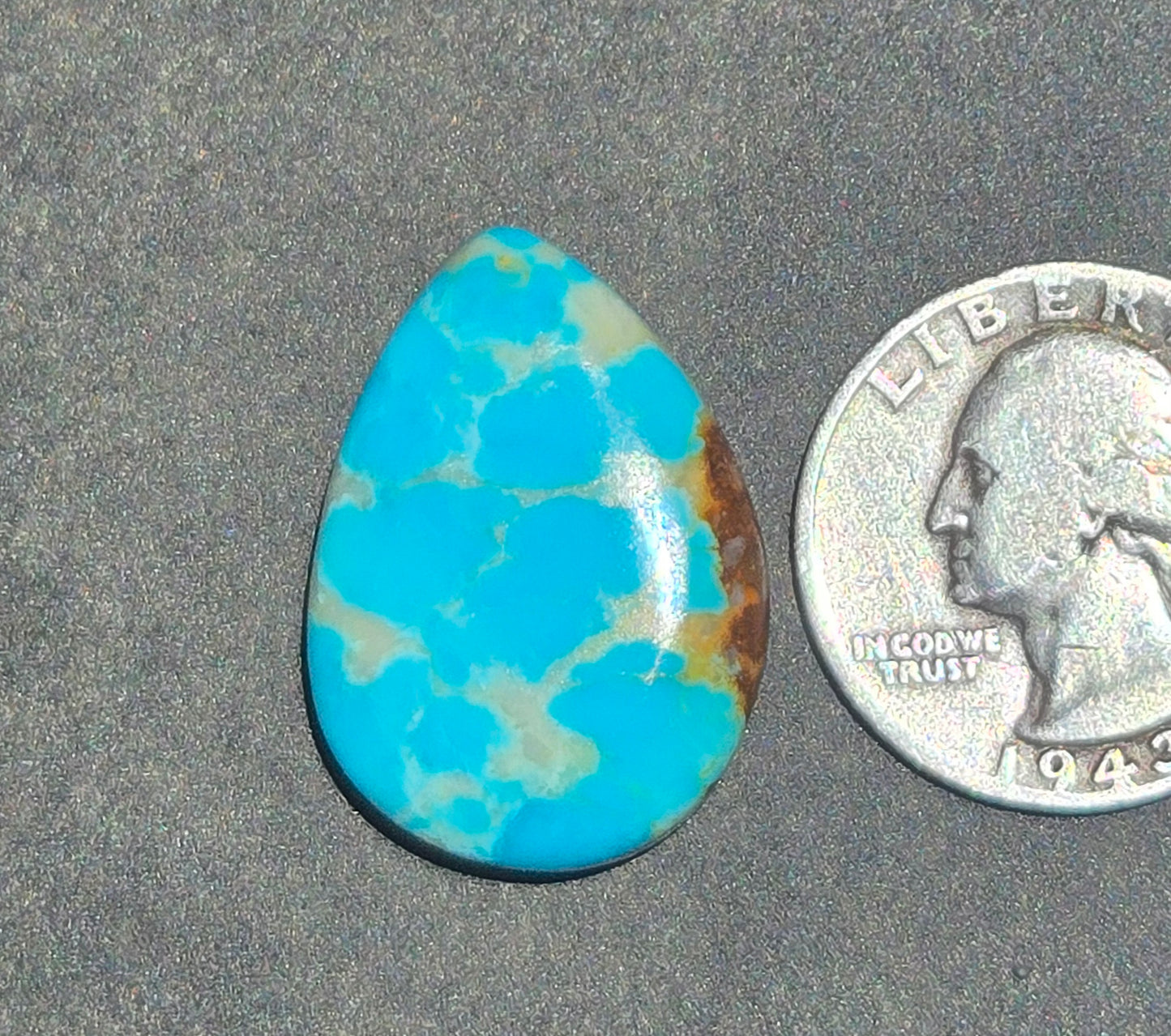 AAA Kingman Hardy Pit Turquoise Cabochon