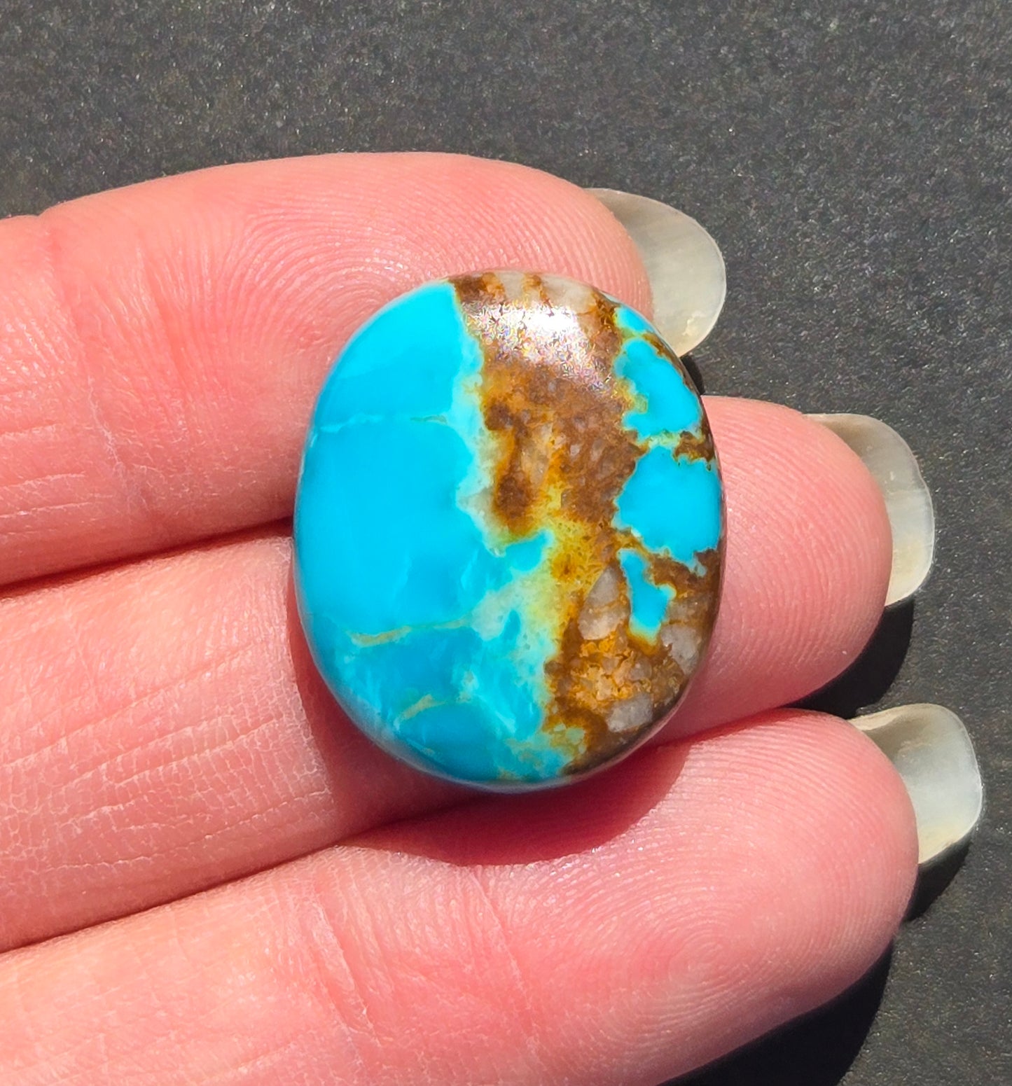 Kingman Mine Hardy Pit Turquoise Cabochon
