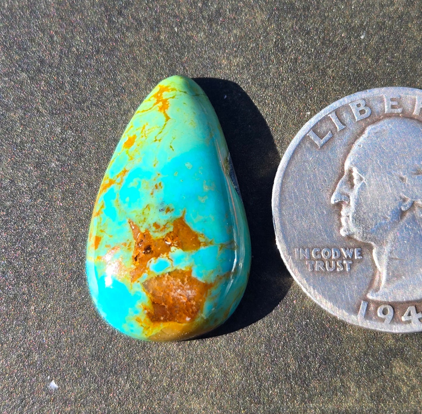Kingman Mine Hardy Pit Turquoise Cabochon