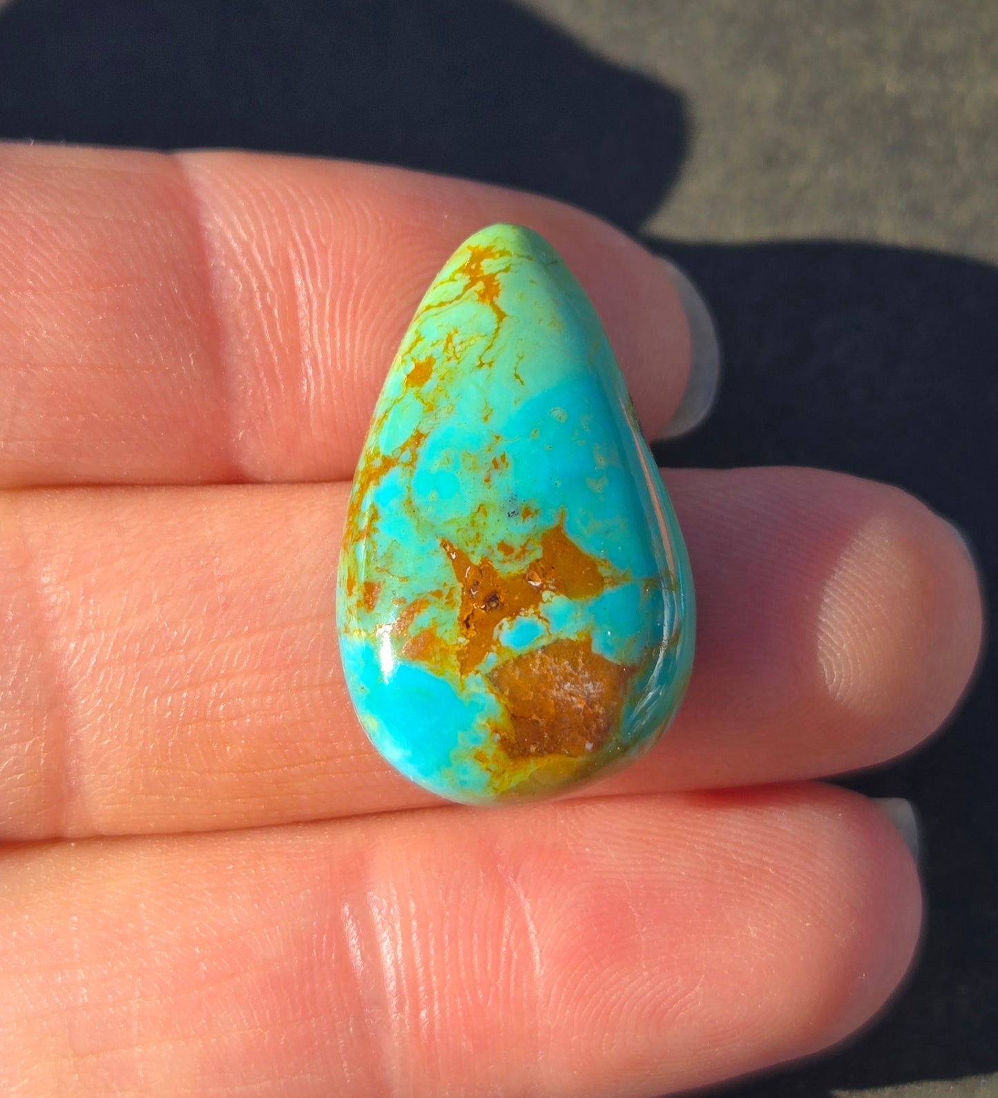 Kingman Mine Hardy Pit Turquoise Cabochon