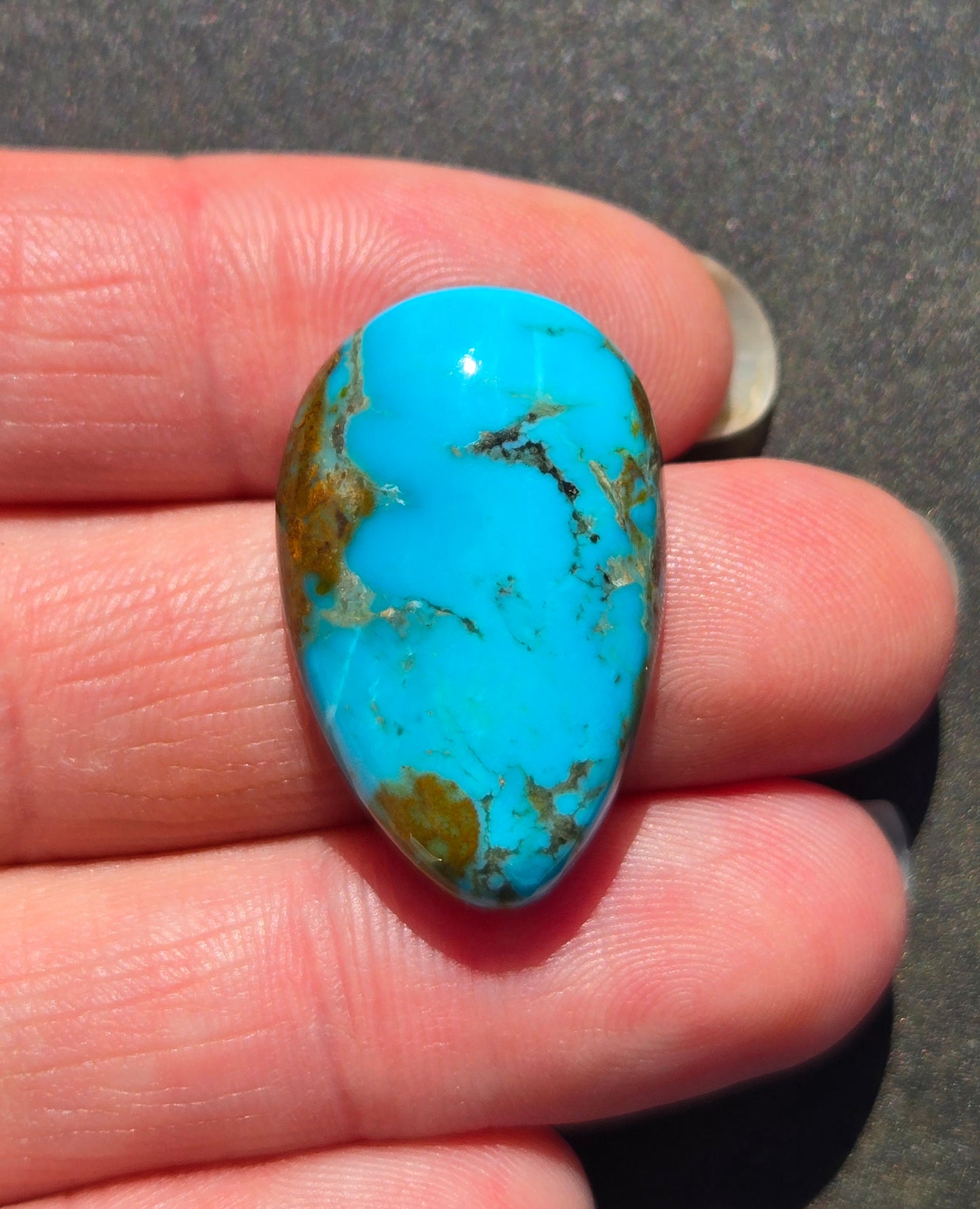 Kingman Mine Hardy Pit Turquoise Cabochon