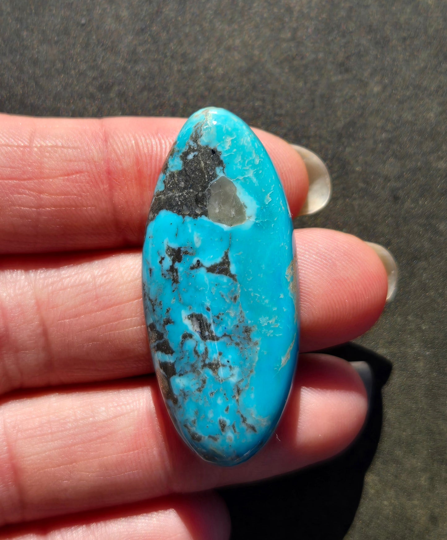 Smokey Kingman Turquoise Cabochon