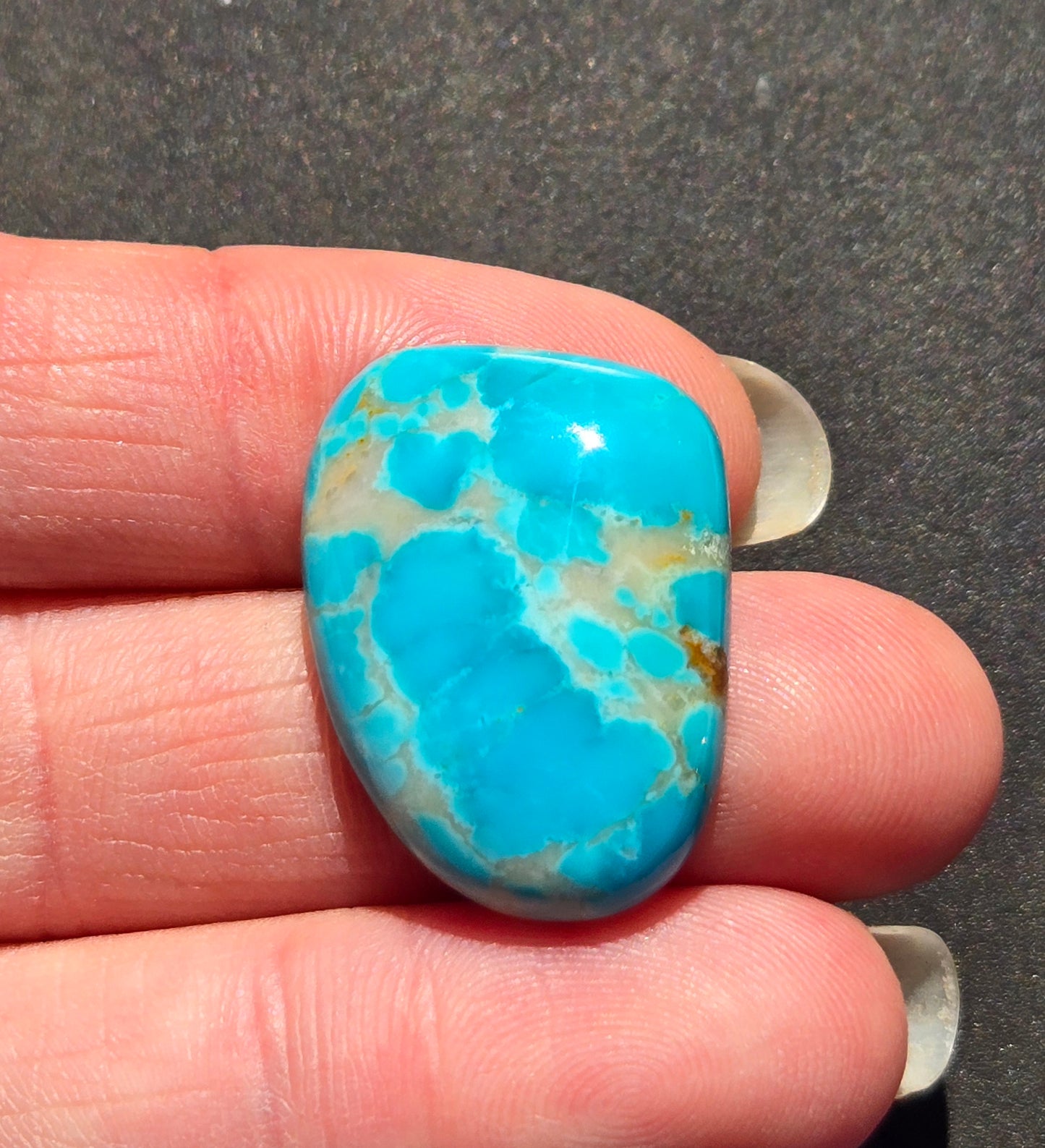 AAA Kingman Hardy Pit Turquoise Cabochon