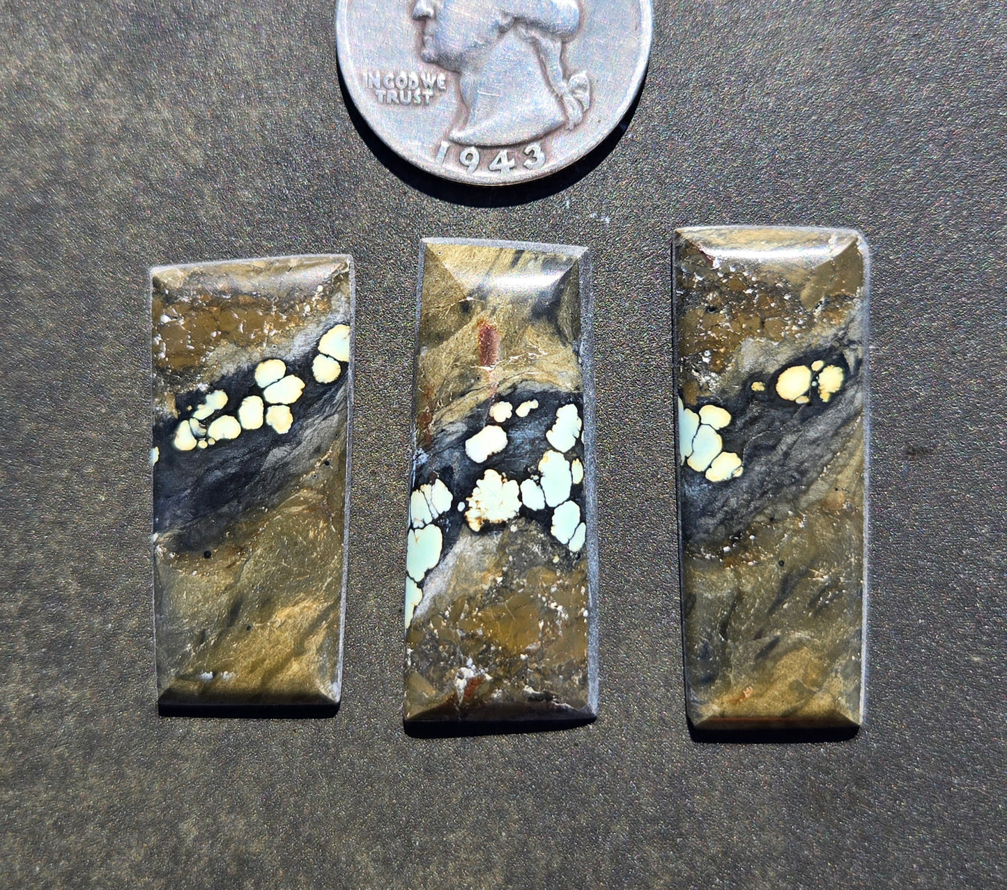 Aloe Variscite Cabochon set