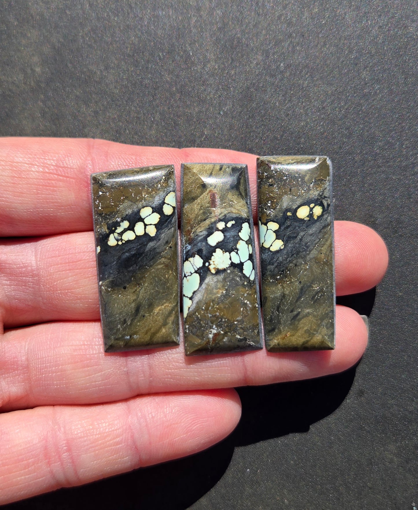 Aloe Variscite Cabochon set
