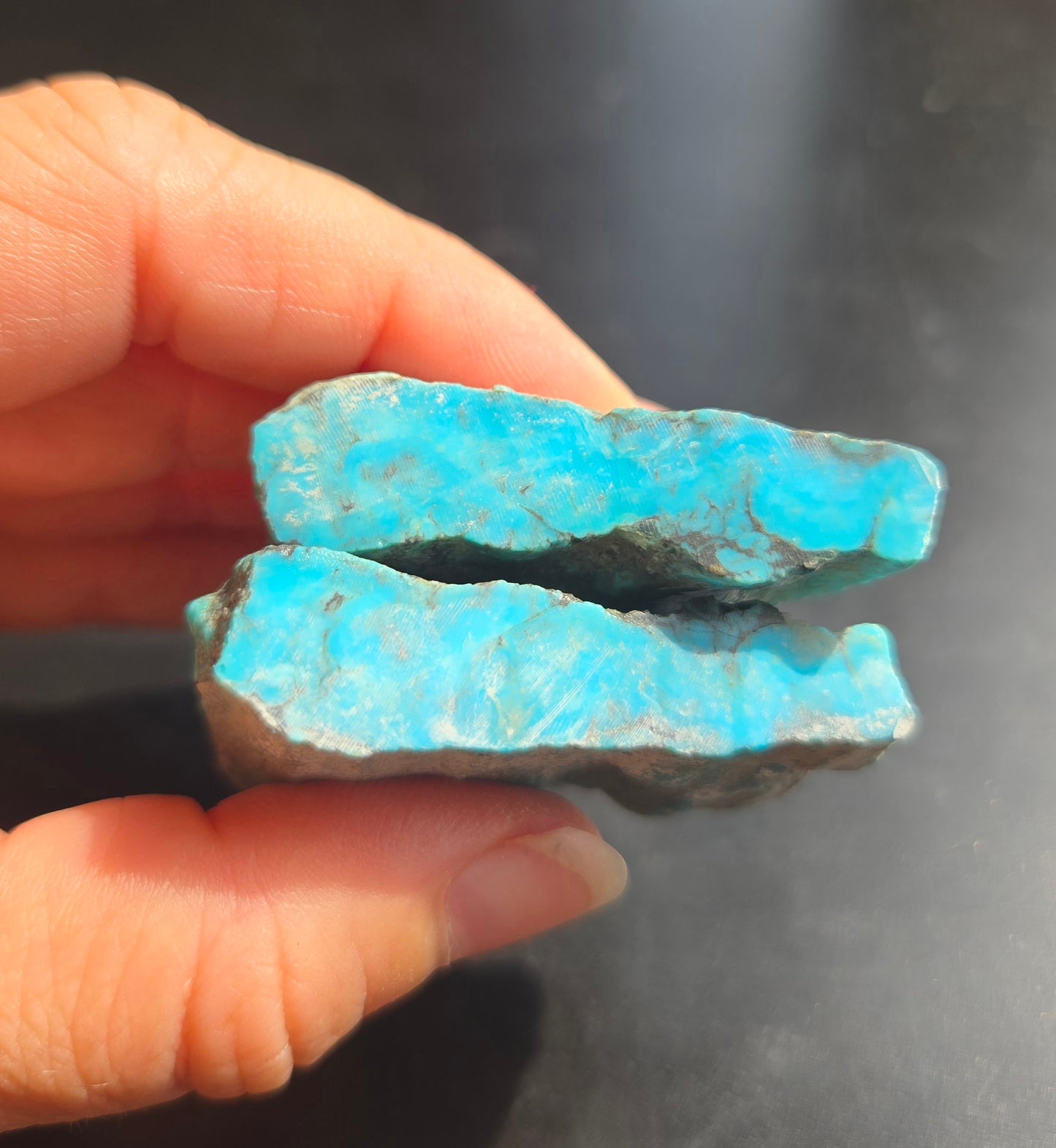 Smokey Kingman Turquoise rough for cabbing -224 grams - lot 3