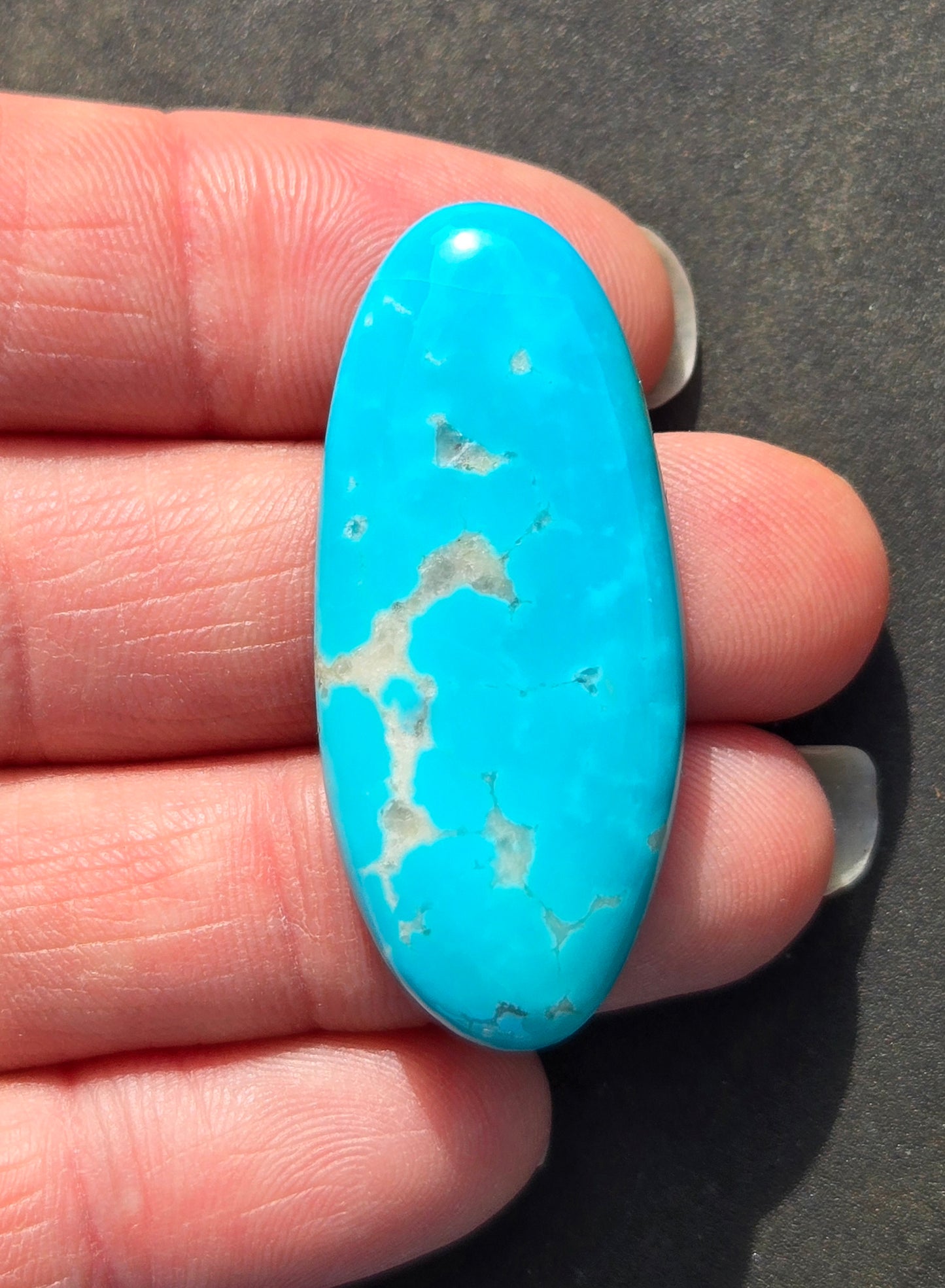 AAA Kingman High Blue Hardy Pit Turquoise Cabochon