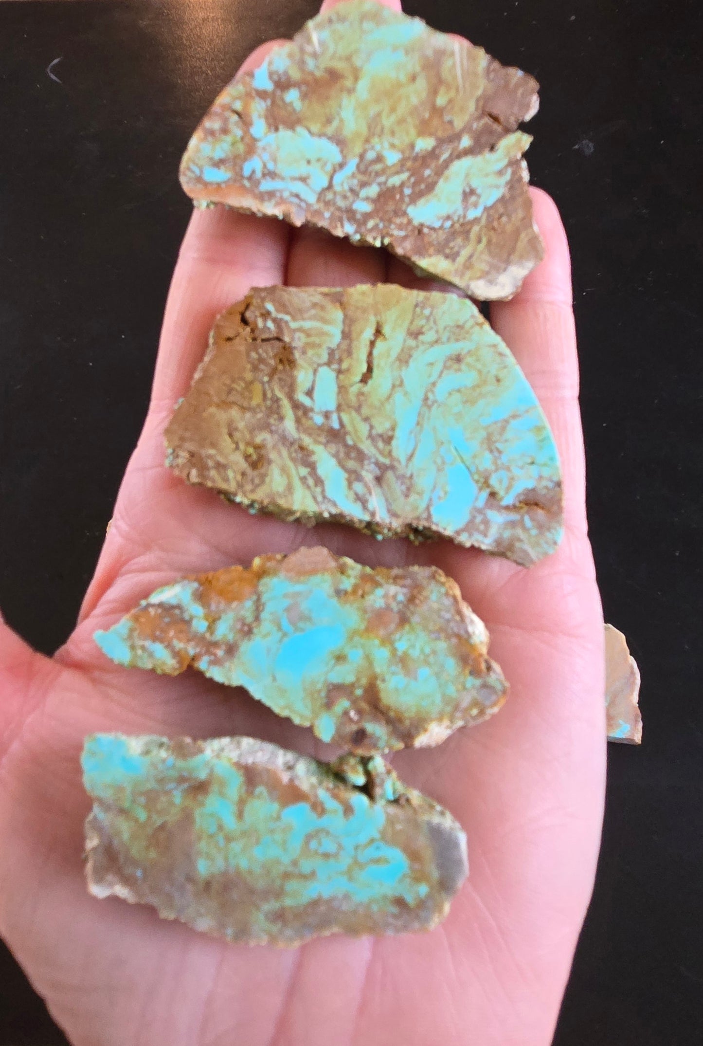 Patagonia Turquoise slabs for cabbing - 100 grams