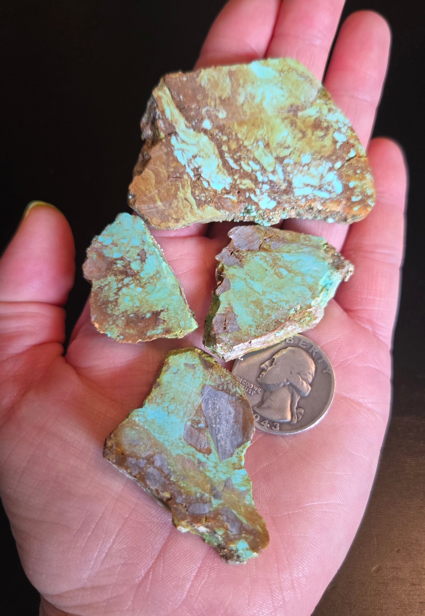 Patagonia Turquoise slabs for cabbing - 50 grams