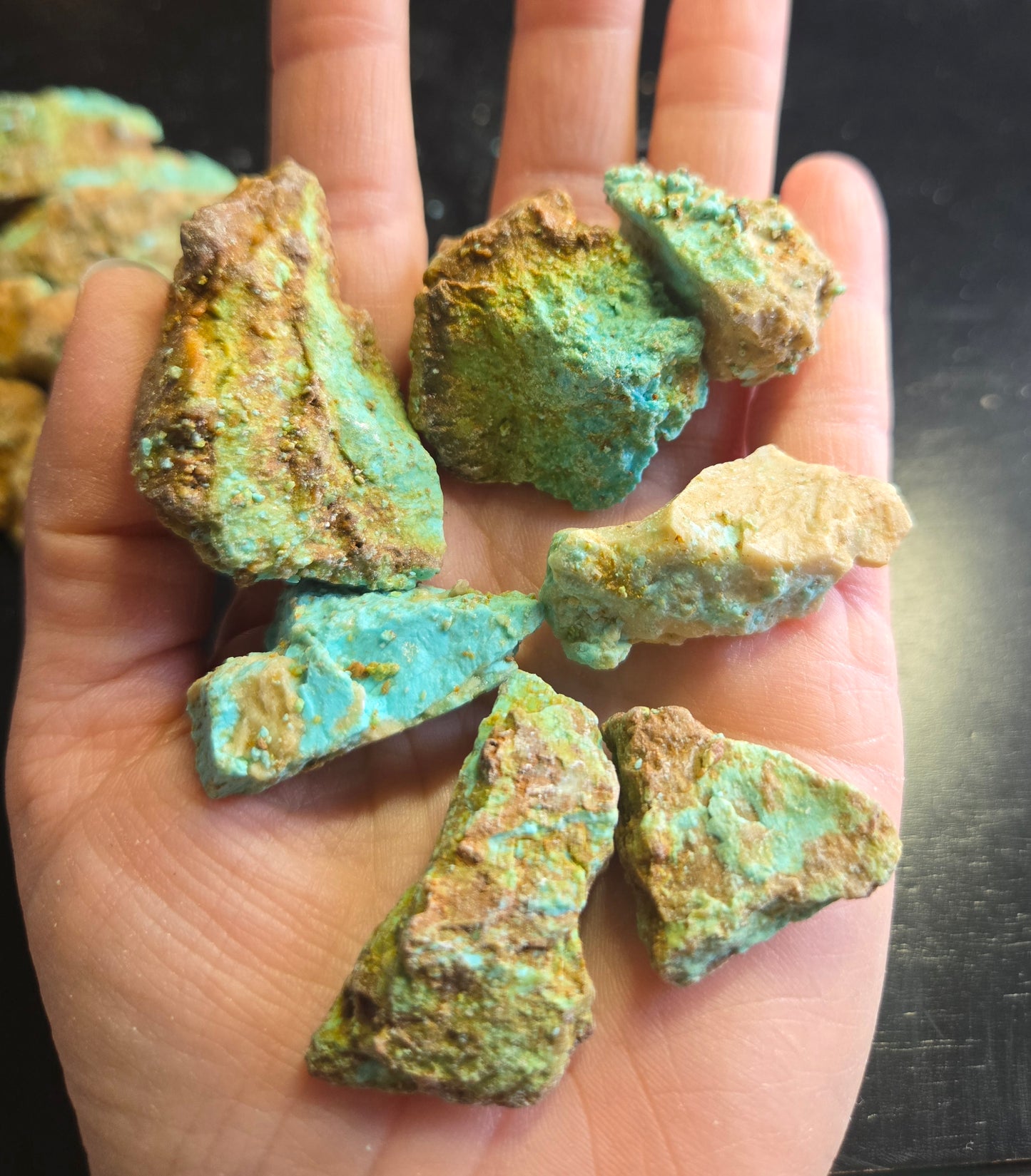 Patagonia Turquoise rough for cabbing - 224 grams lot 4