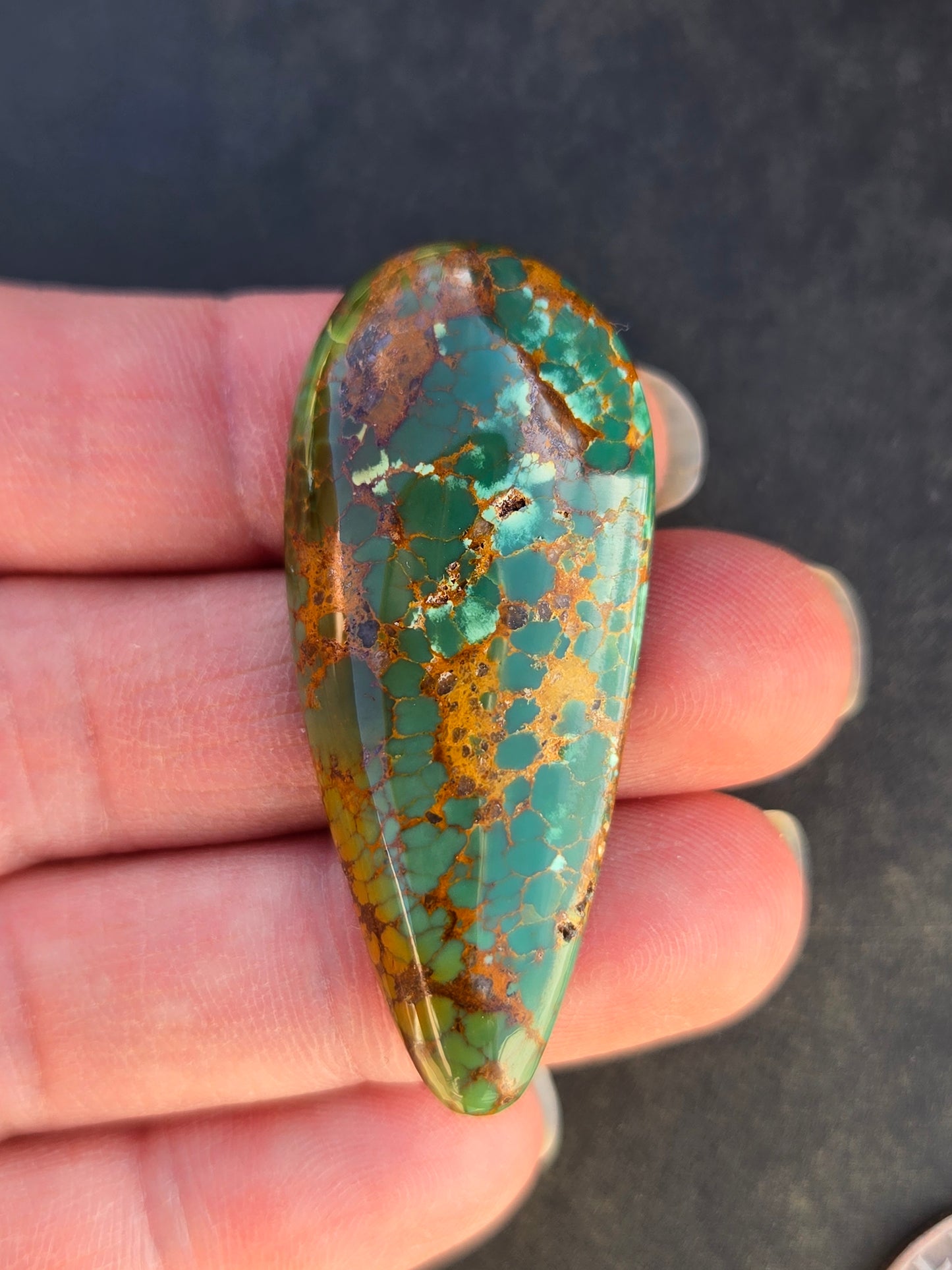 Golden Phoenix Turquoise (Hardy Pit) Cabochon