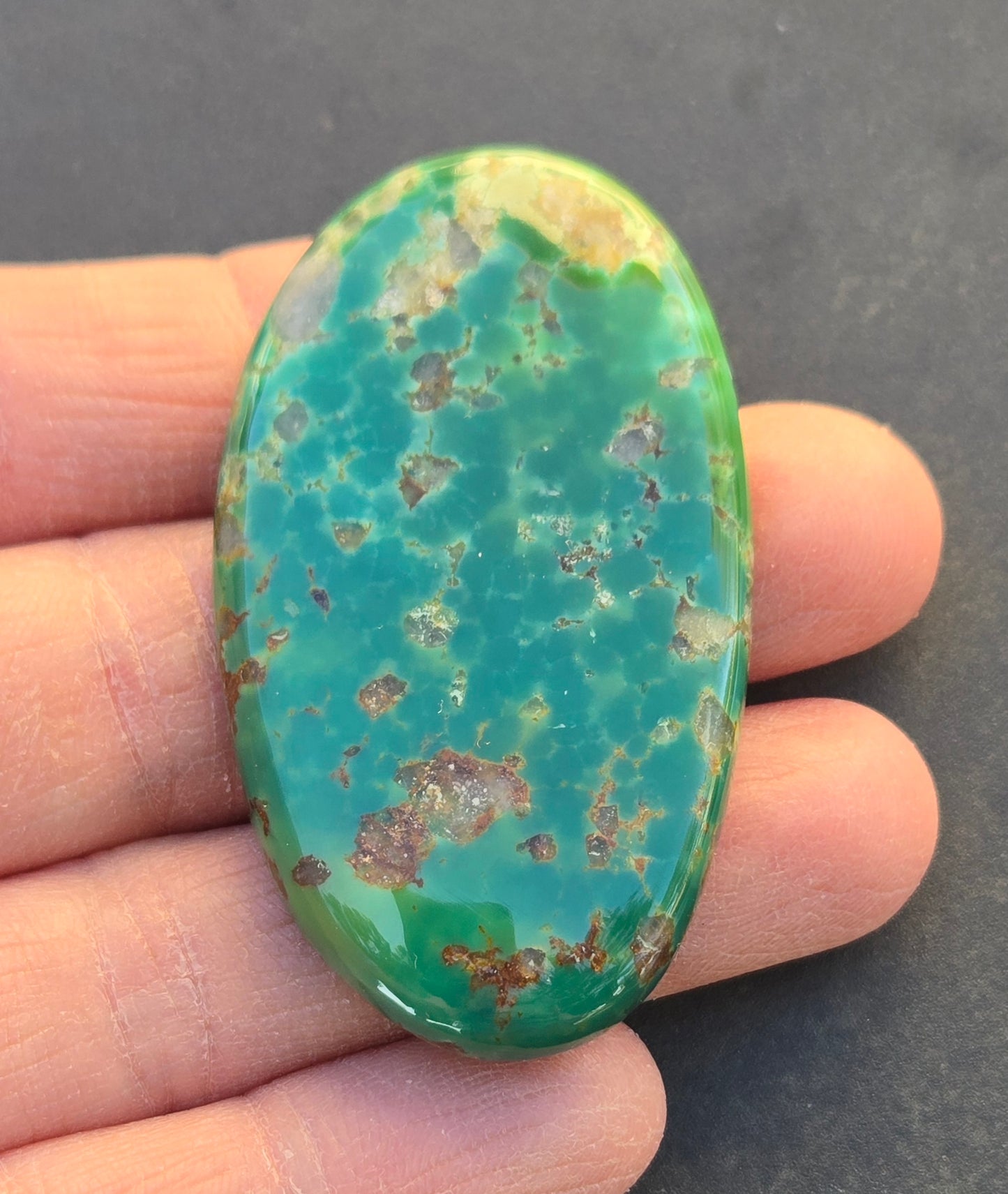 Golden Phoenix Turquoise (Hardy Pit) Cabochon