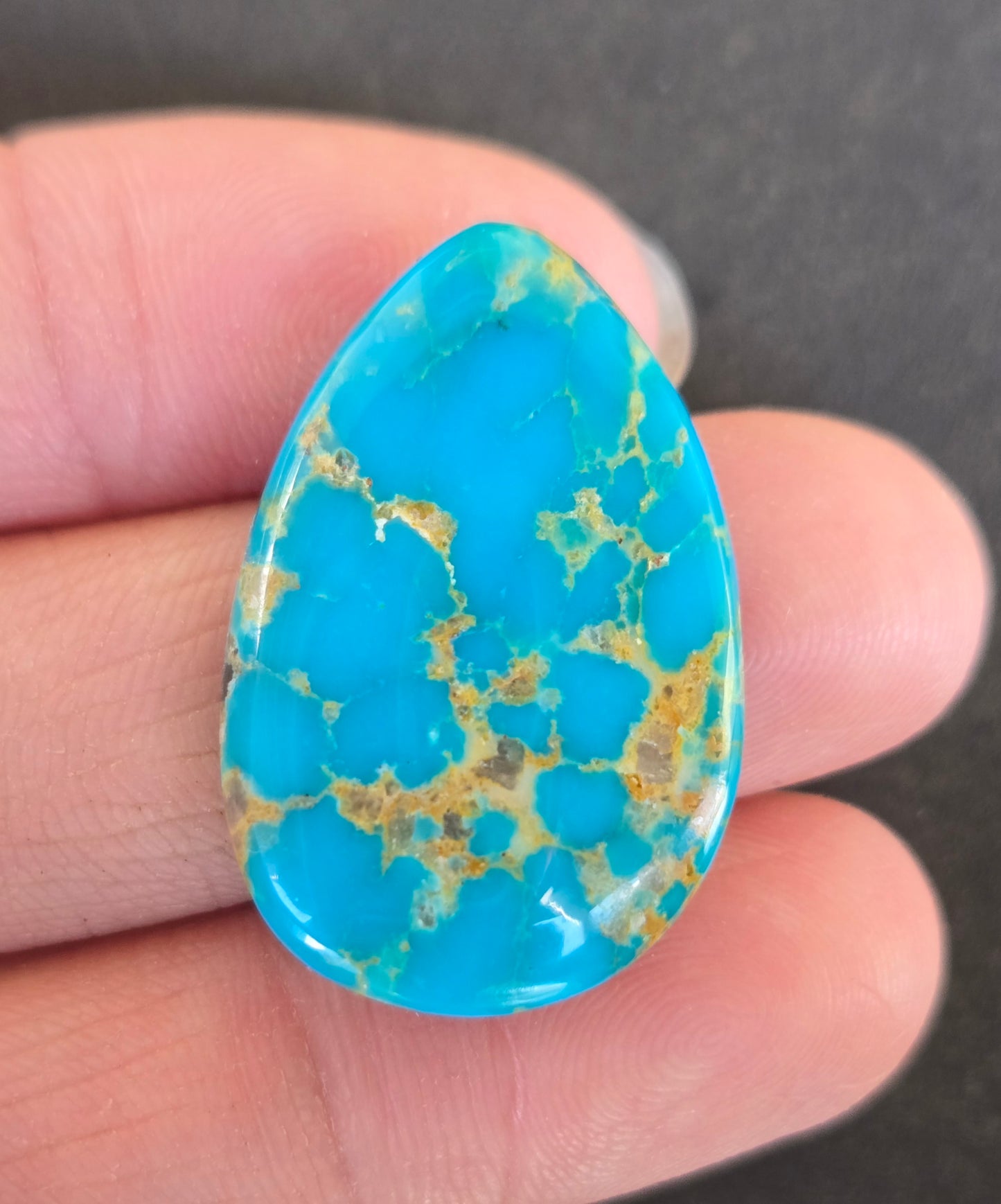 Golden Phoenix Turquoise (Hardy Pit) Cabochon