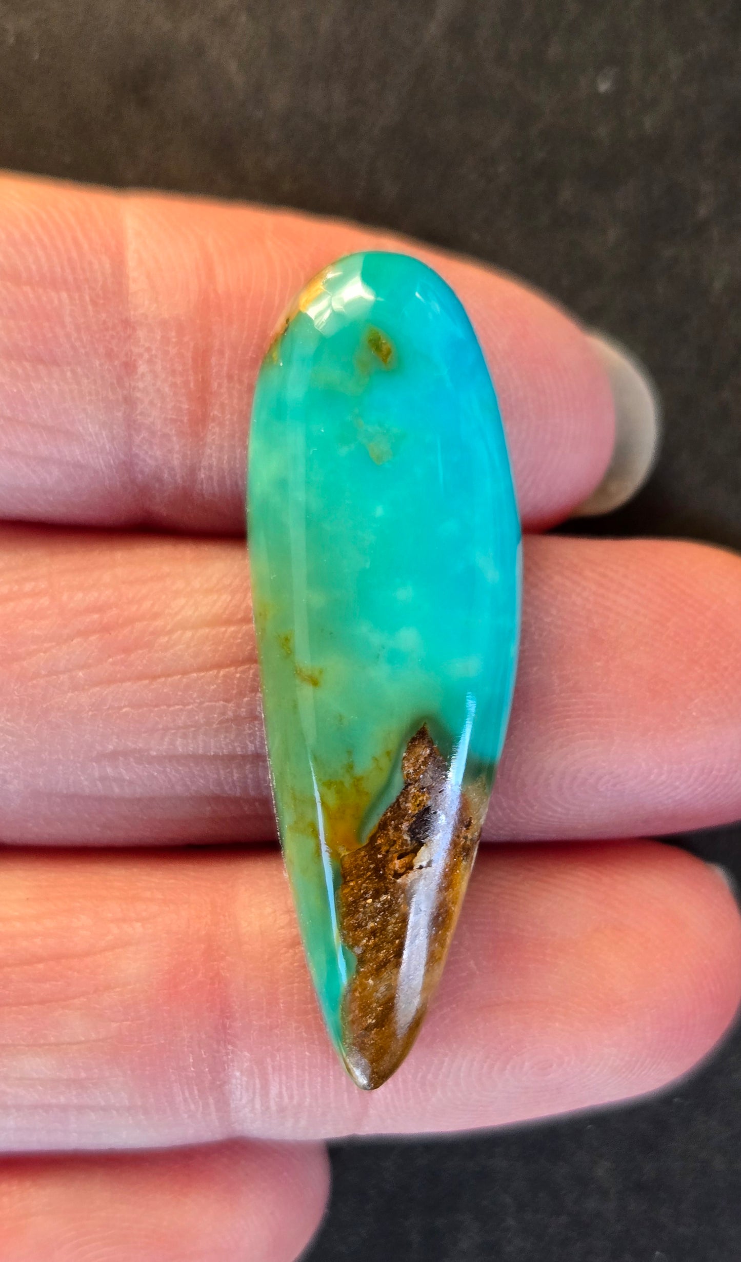Golden Phoenix Turquoise (Hardy Pit) Cabochon