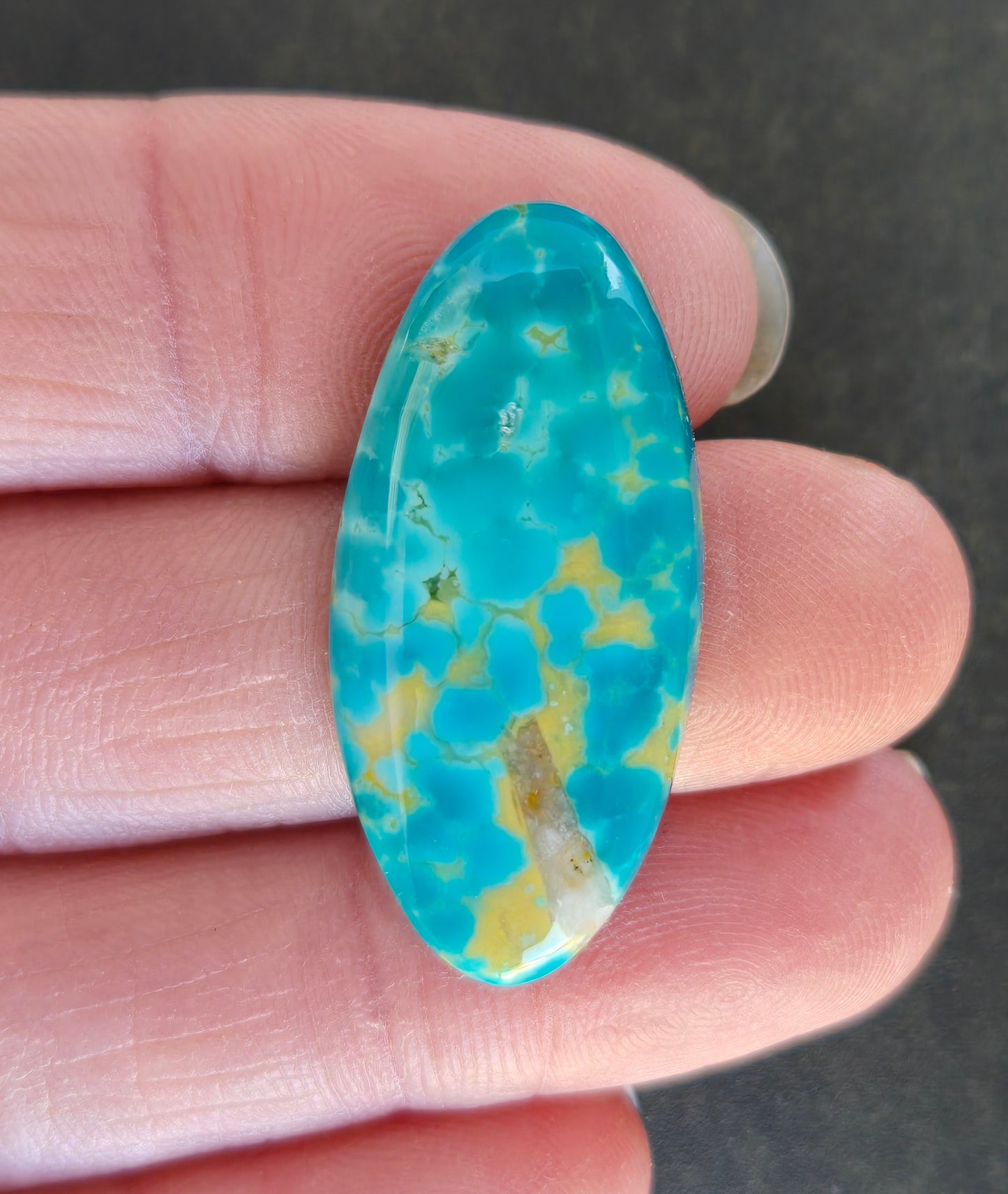 Golden Phoenix Turquoise (Hardy Pit) Cabochon