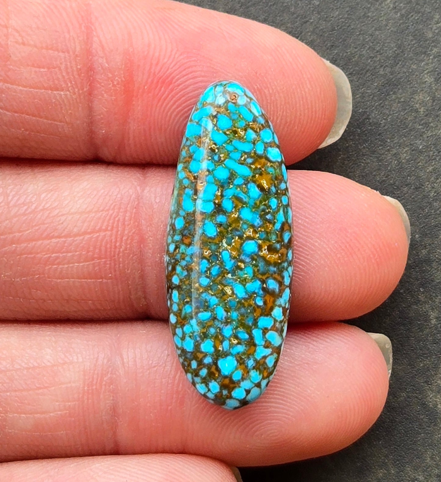 AAA Spiderweb Polychrome Kingman Turquoise Cabochon
