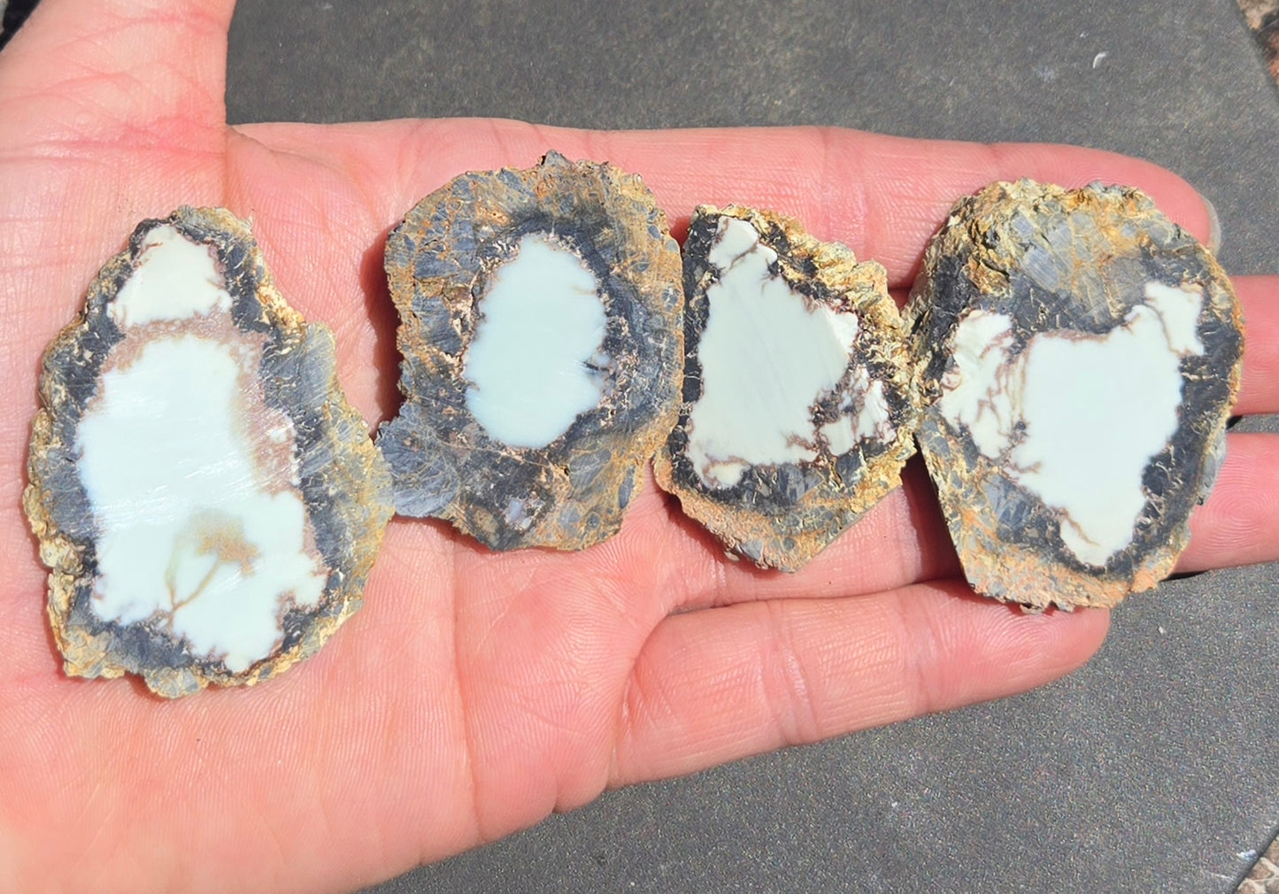 Aloe Variscite/Turquoise slabs for cabbing - Natural Nevada Variscite - 125 grams