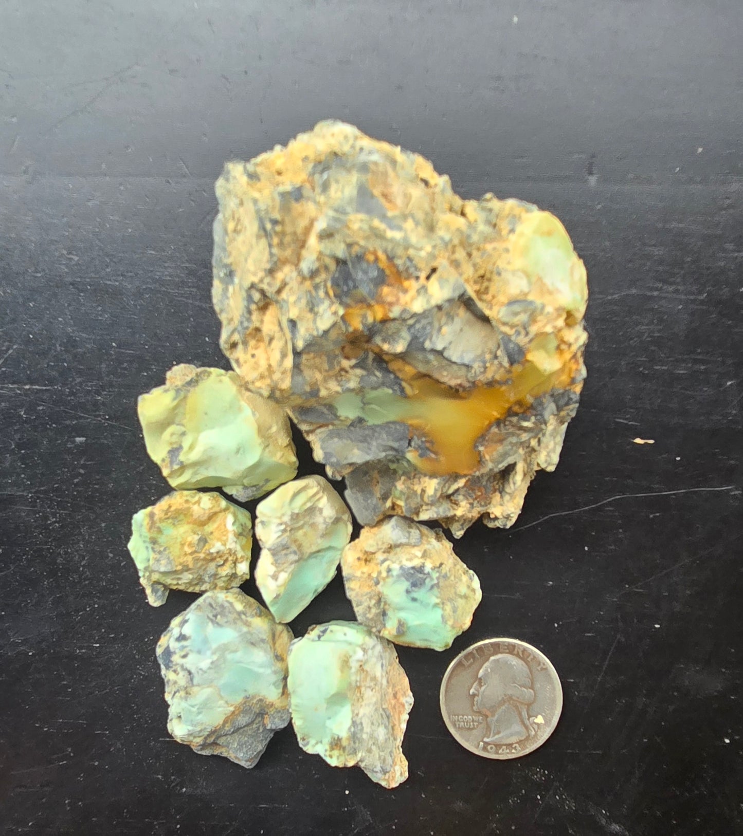 Gecko Variscite rough for cabbing -Natural Nevada Variscite- 224 grams lot 1