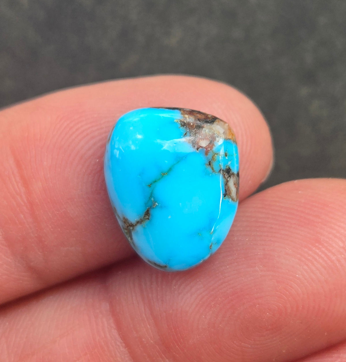 AAA Kingman Turquoise Mountain Red Web Cabochon