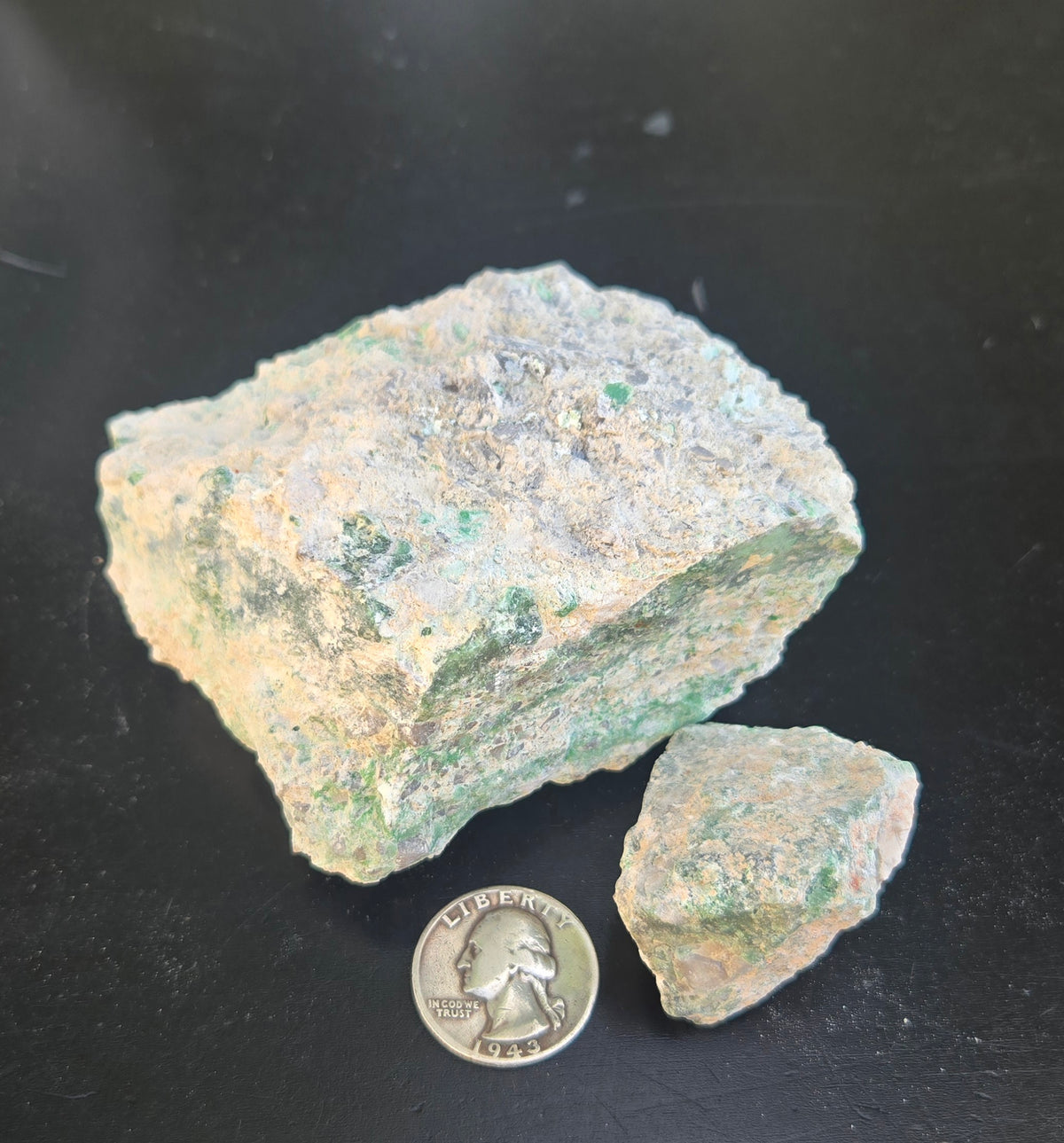 Lucin Variscite Rough for cabbing - Natural Utah Variscite- 465 gram lot