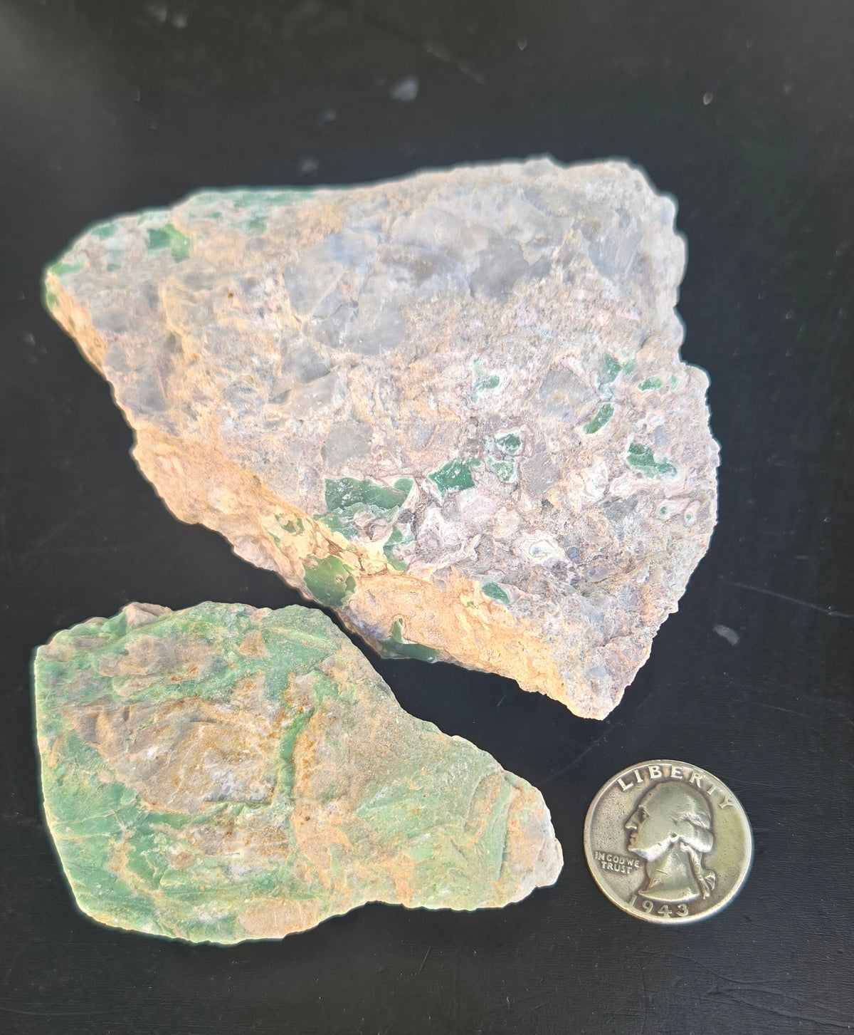 Lucin Variscite Rough for cabbing - Natural Utah Variscite- 470 gram lot