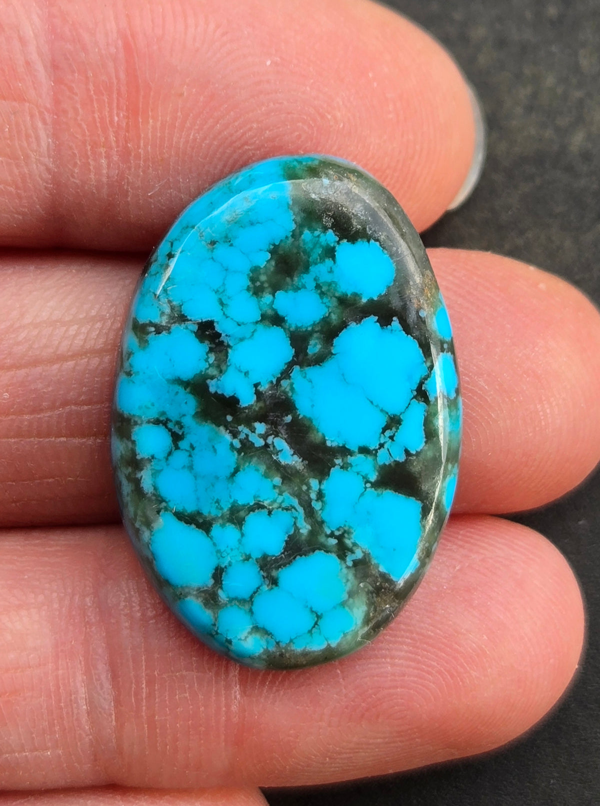 AAA Kingman Kaolin Turquoise Cabochon
