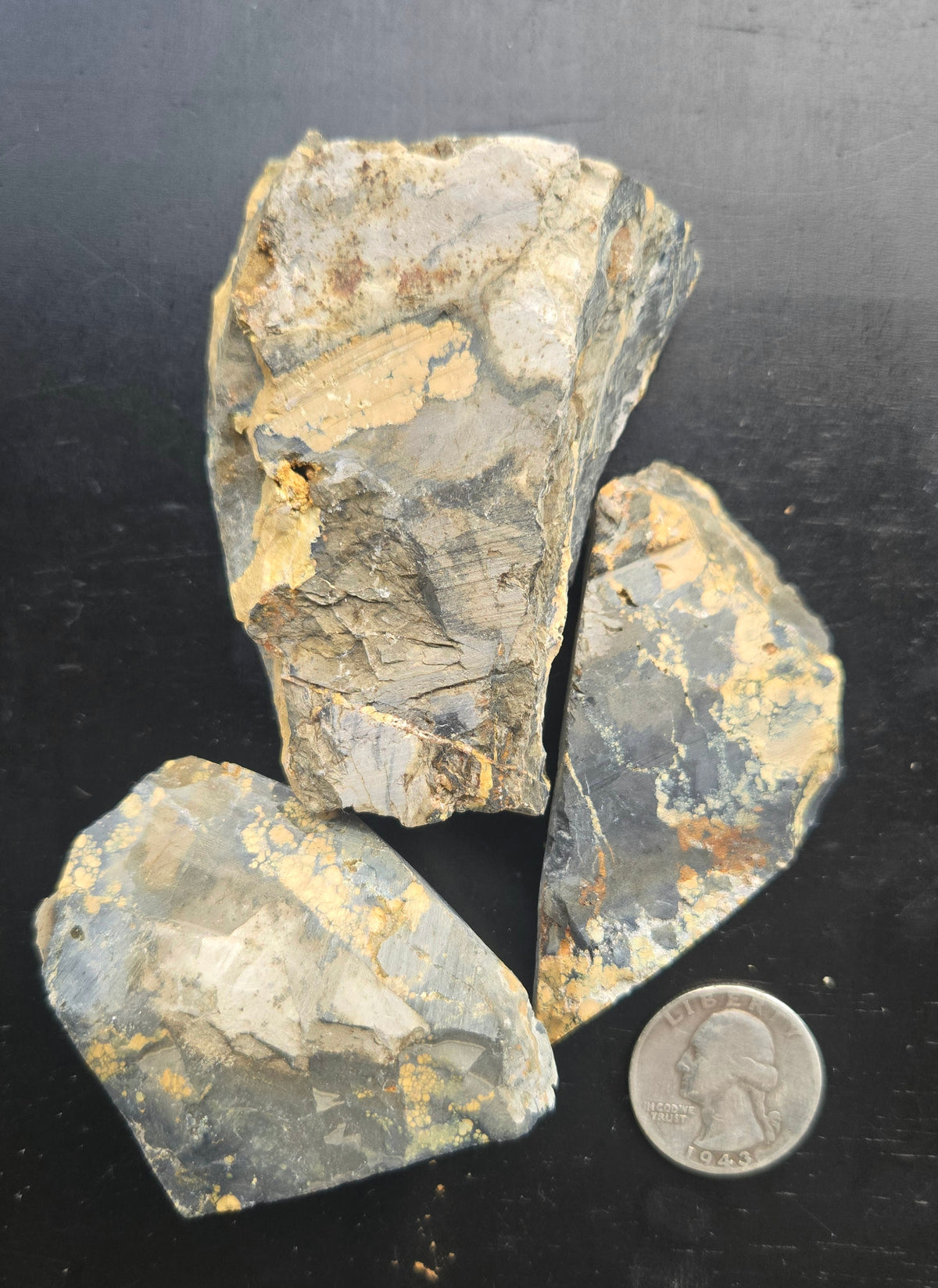Desert Treasure Variscite rough for cabbing - Solid Yellow Natural Nevada Variscite- 260 grams