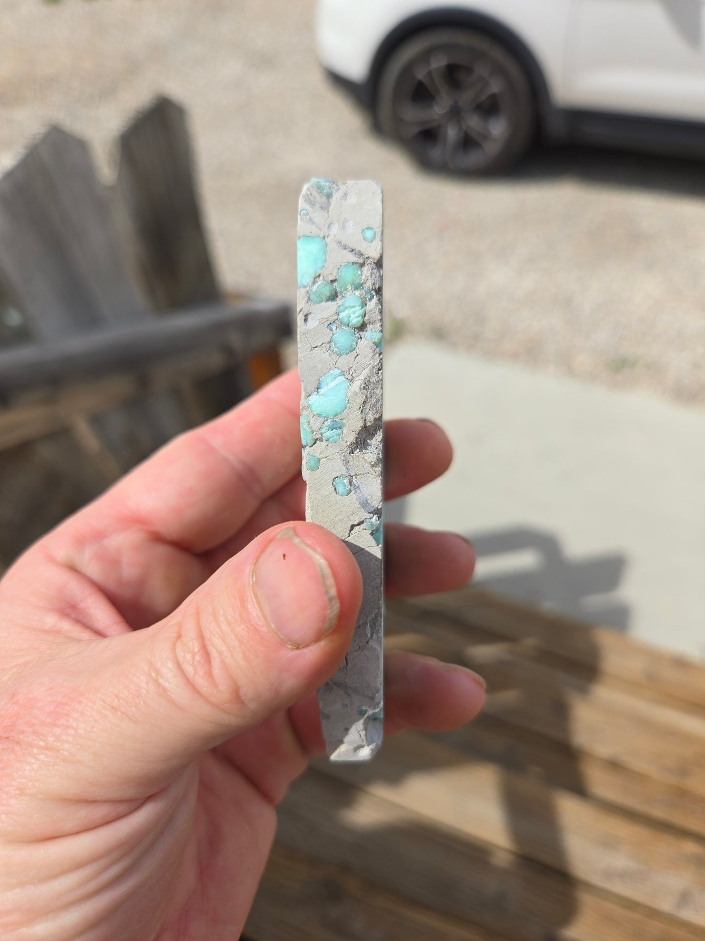 Desert Bloom Variscite/Turquoise rough for cabbing - Nevada Variscite -115 grams