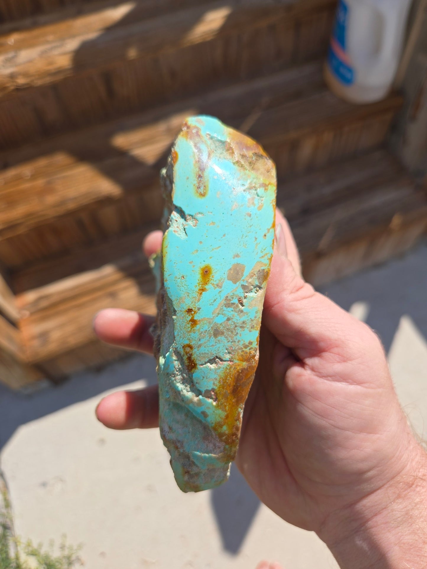 Patagonia Turquoise rough for cabbing - 555 grams