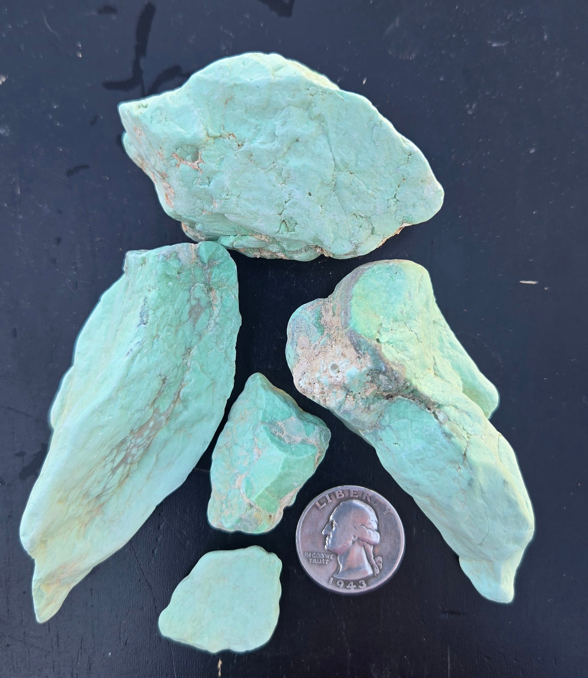 Island Park Variscite solid green rough for cabbing - Natural Idaho Variscite- 224 grams