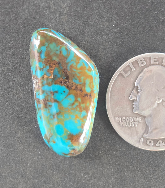AAA Kingman Polychrome Ceremonial Turquoise Cabochon