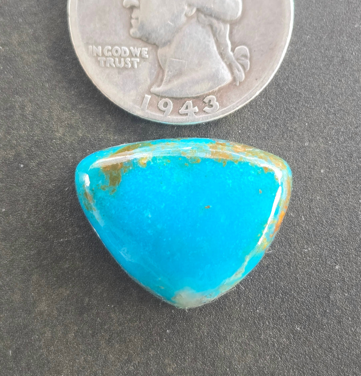AAA Kingman Hardy Pit Turquoise Cabochon