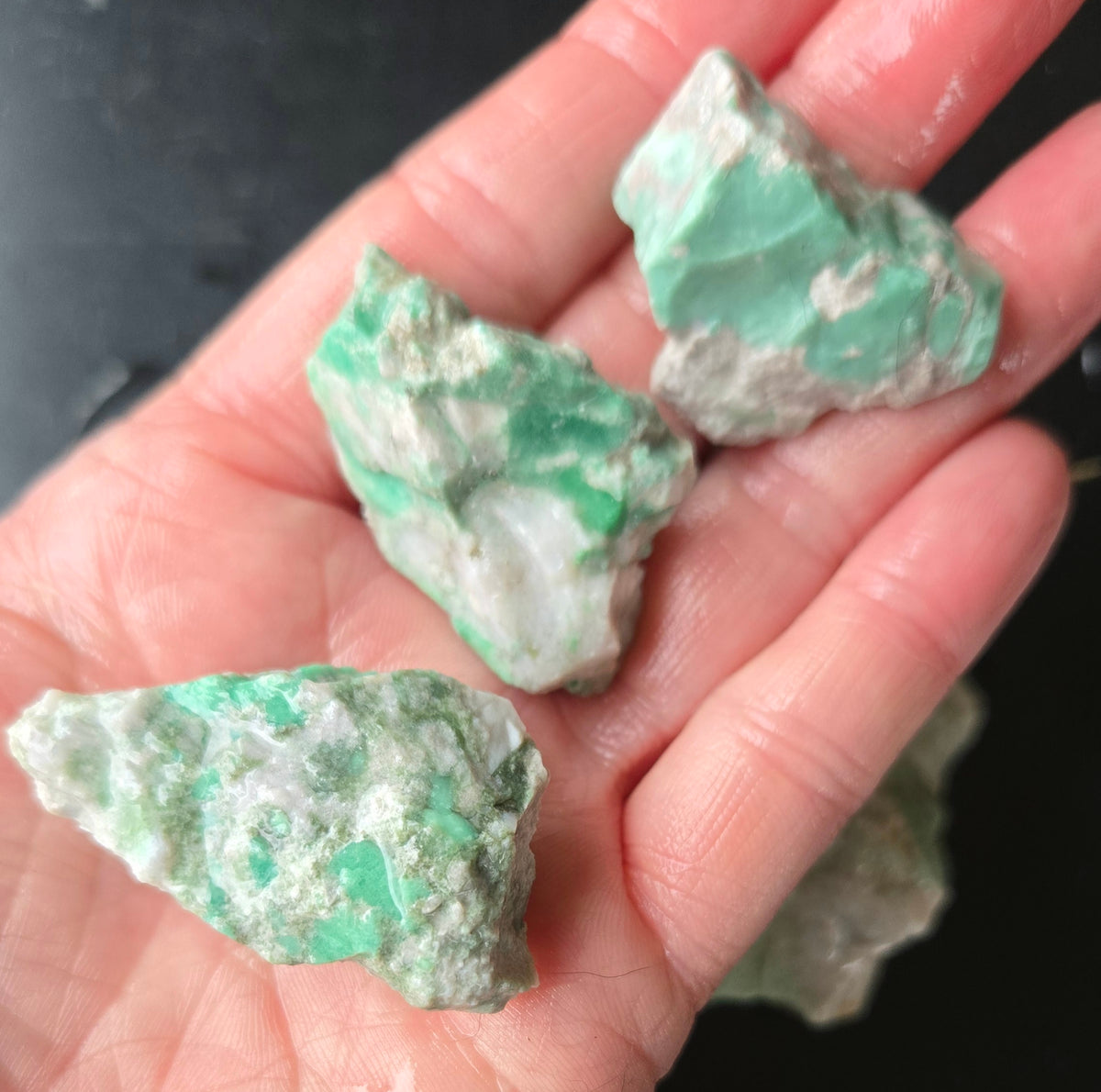Lucin Variscite Rough for cabbing - Natural Utah Variscite- 375 gram lot