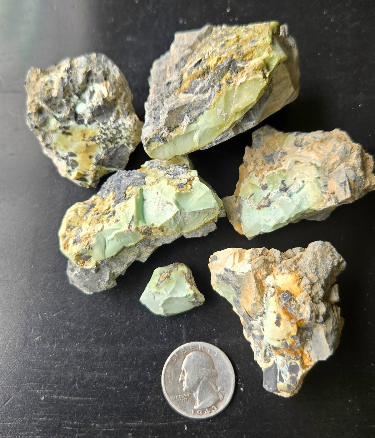 Gecko Variscite rough for cabbing -Natural Nevada Variscite- 224 grams lot 4