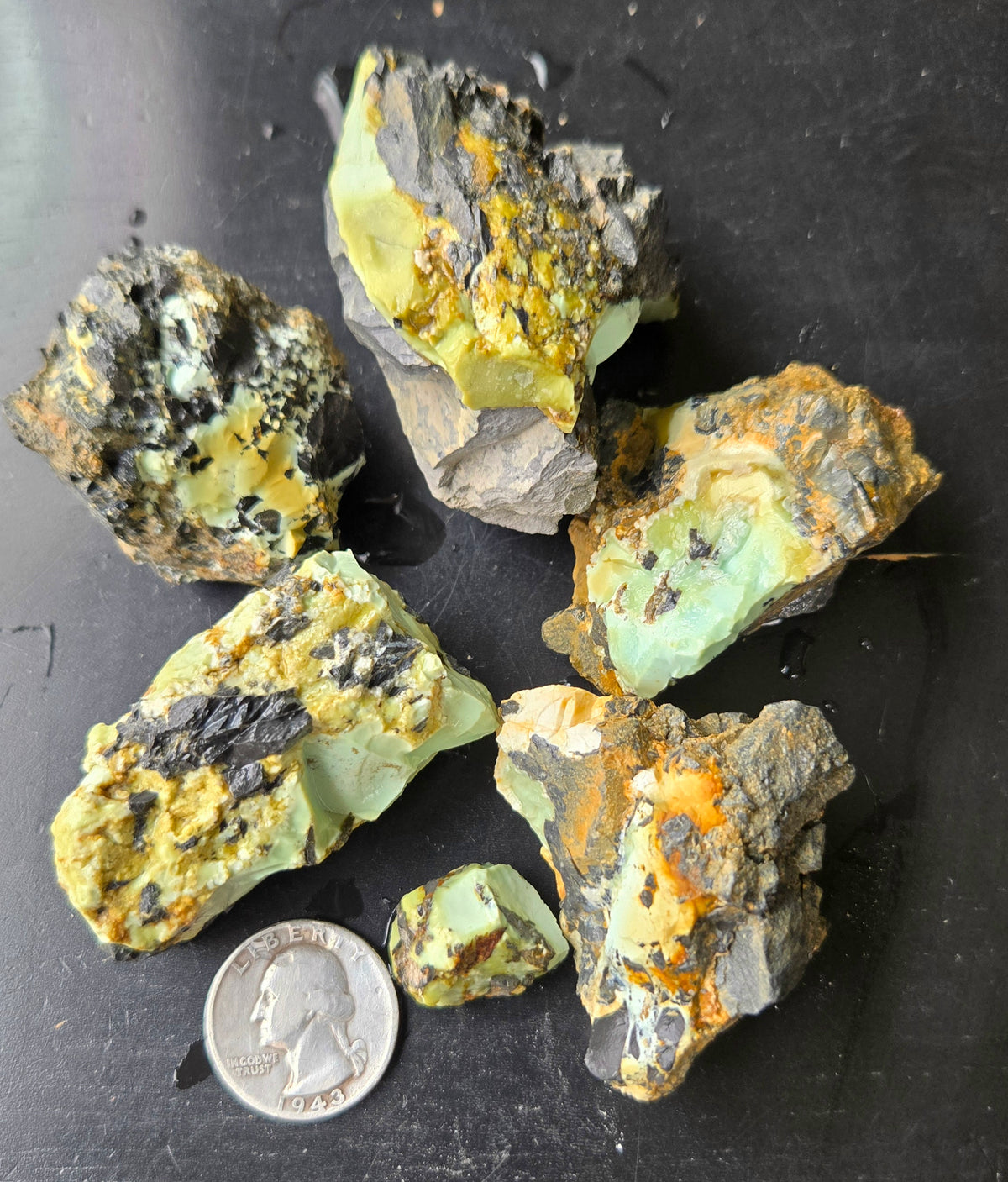 Gecko Variscite rough for cabbing -Natural Nevada Variscite- 224 grams lot 4