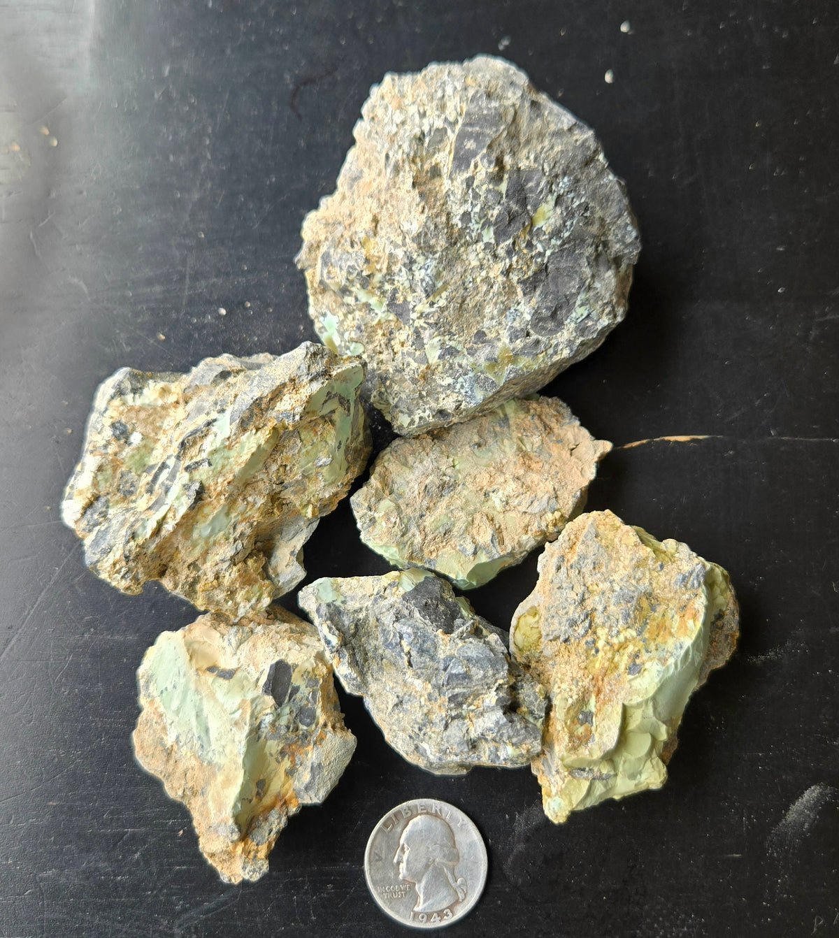 Gecko Variscite rough for cabbing -Natural Nevada Variscite- 448 grams lot 3