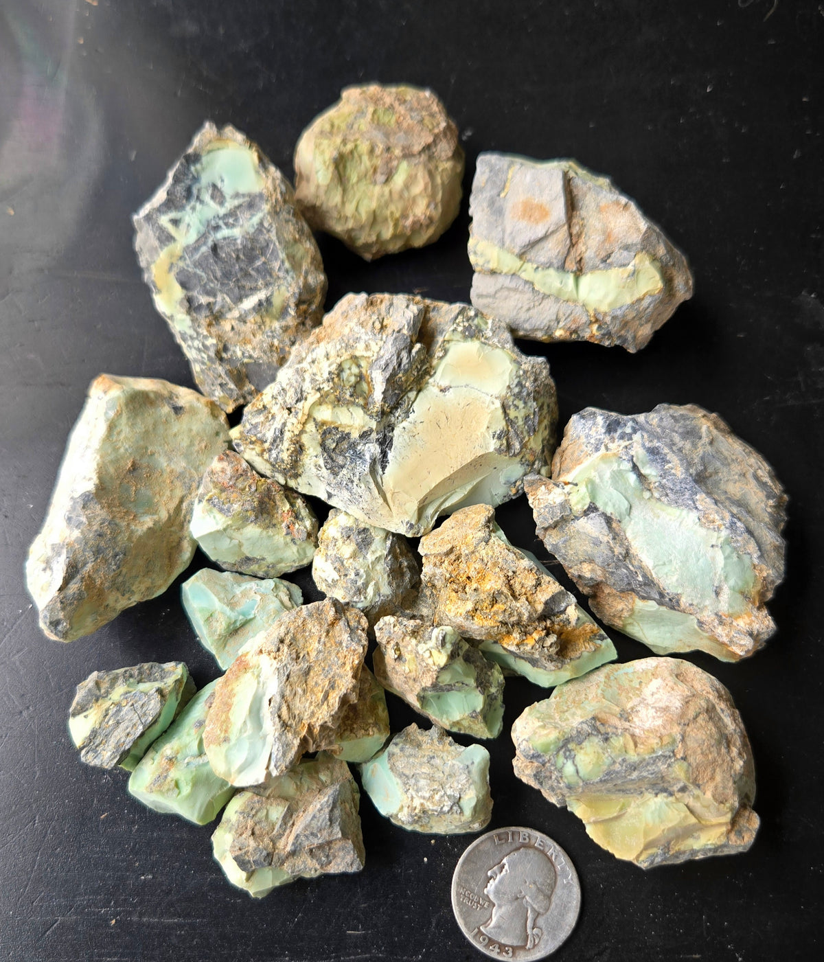 Gecko Variscite rough for cabbing -Natural Nevada Variscite- 448 grams lot 4