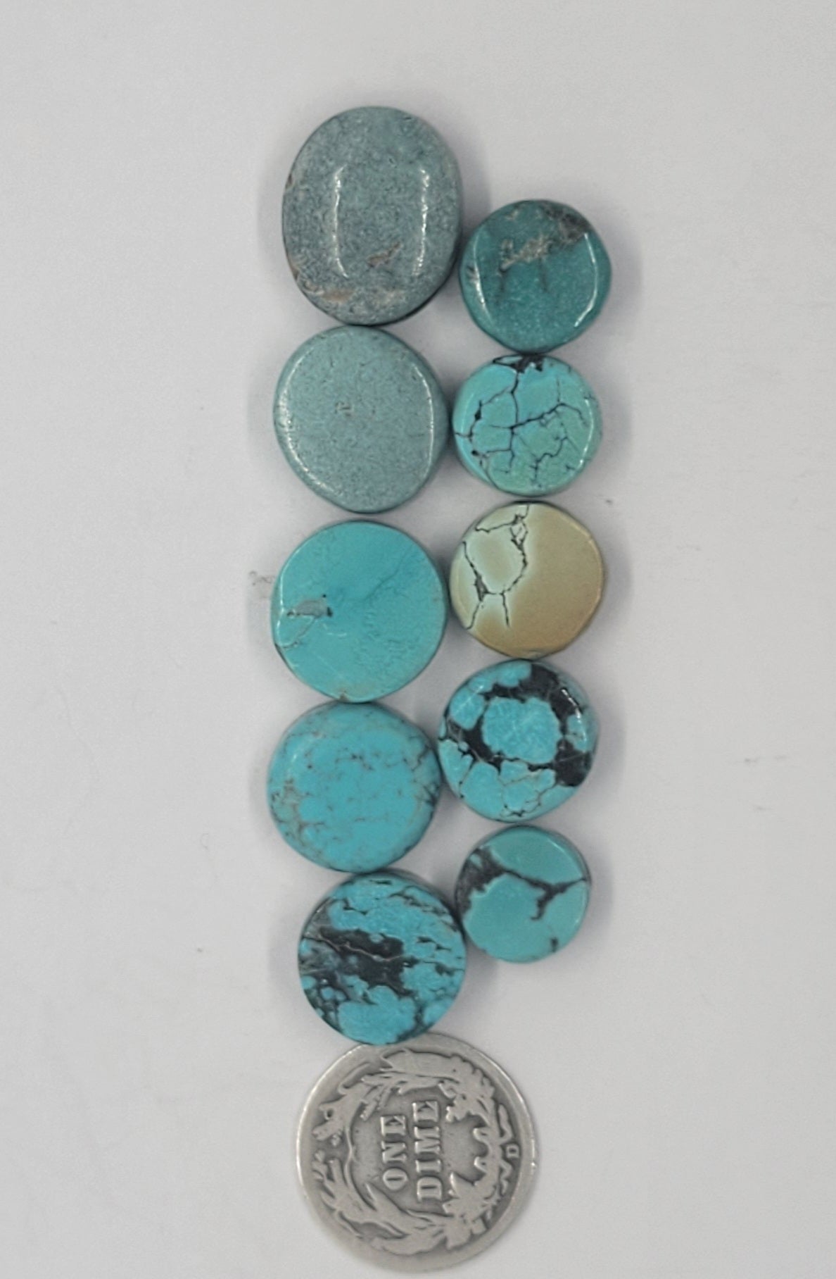 Hubei Turquoise Cabochon set of 10