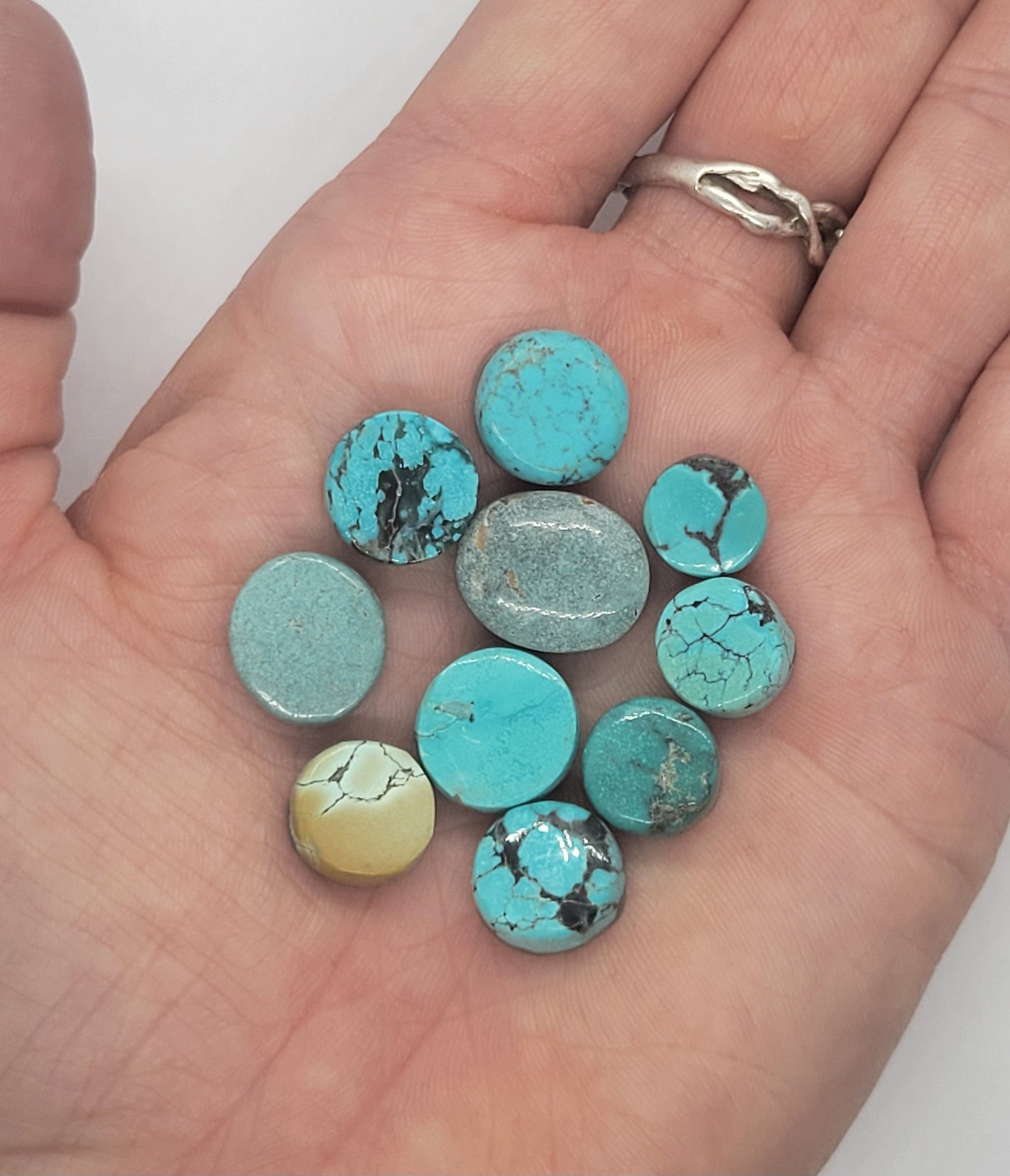 Hubei Turquoise Cabochon set of 10